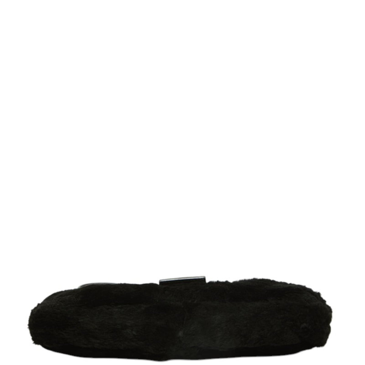 Fendi Black Fur Leather Shoulder Bag (Pre-Owned)