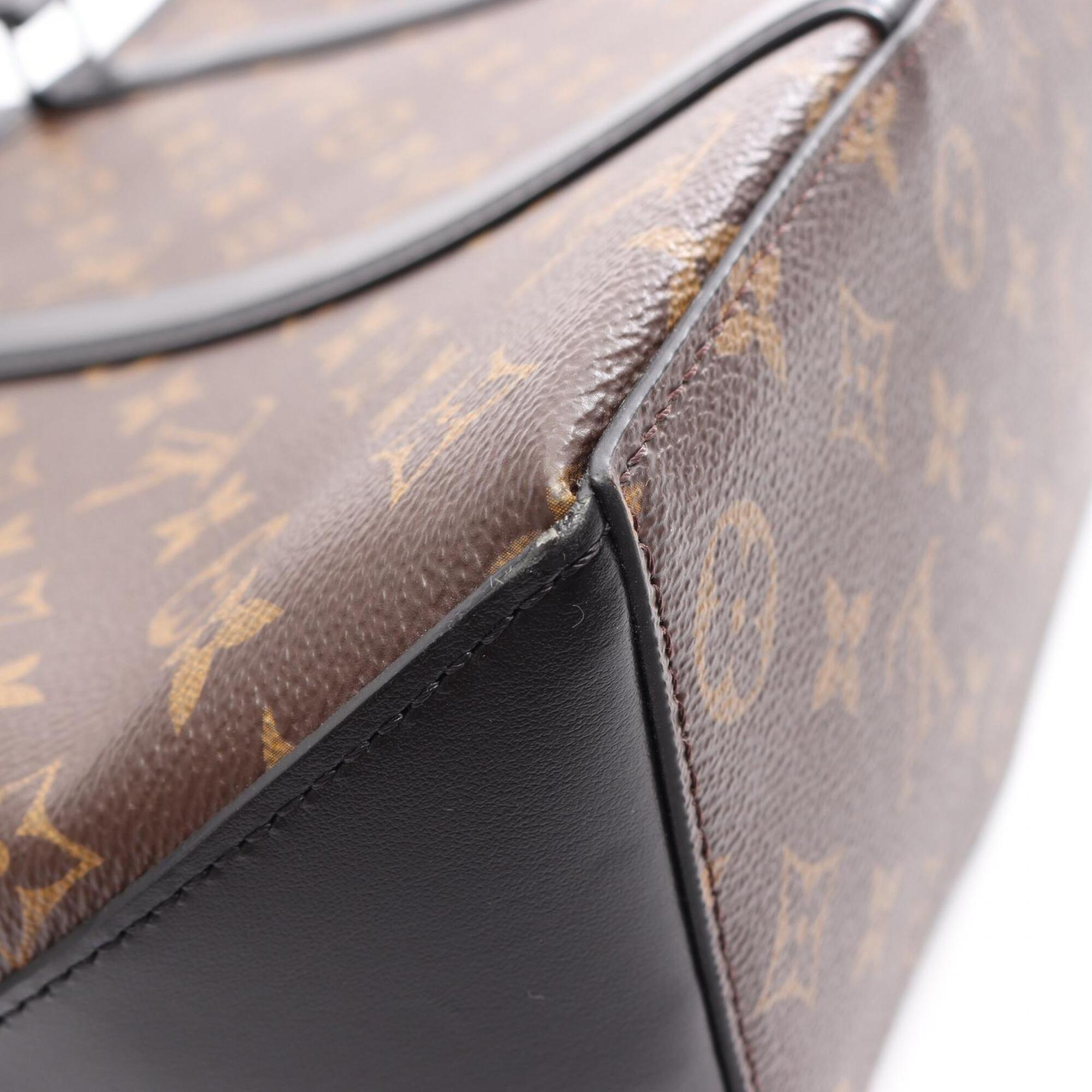 Louis Vuitton Black Brown Pvc Leather Handbag Tote Bag (Pre-Owned)