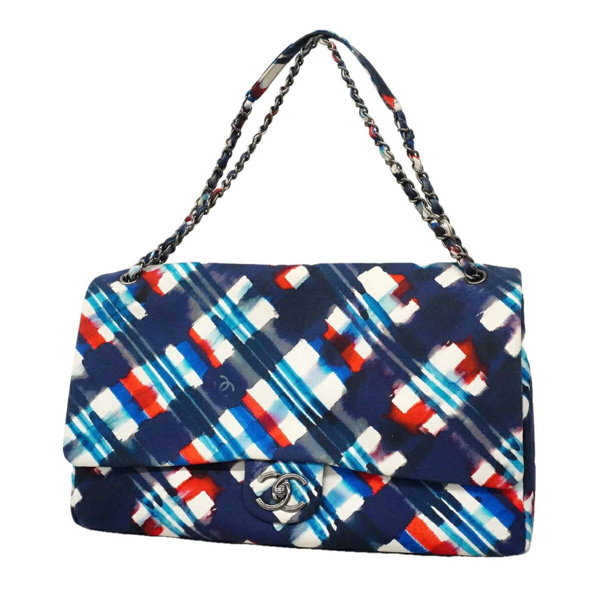 Chanel Blue Canvas Shoulder Bag (Pre-Owned)