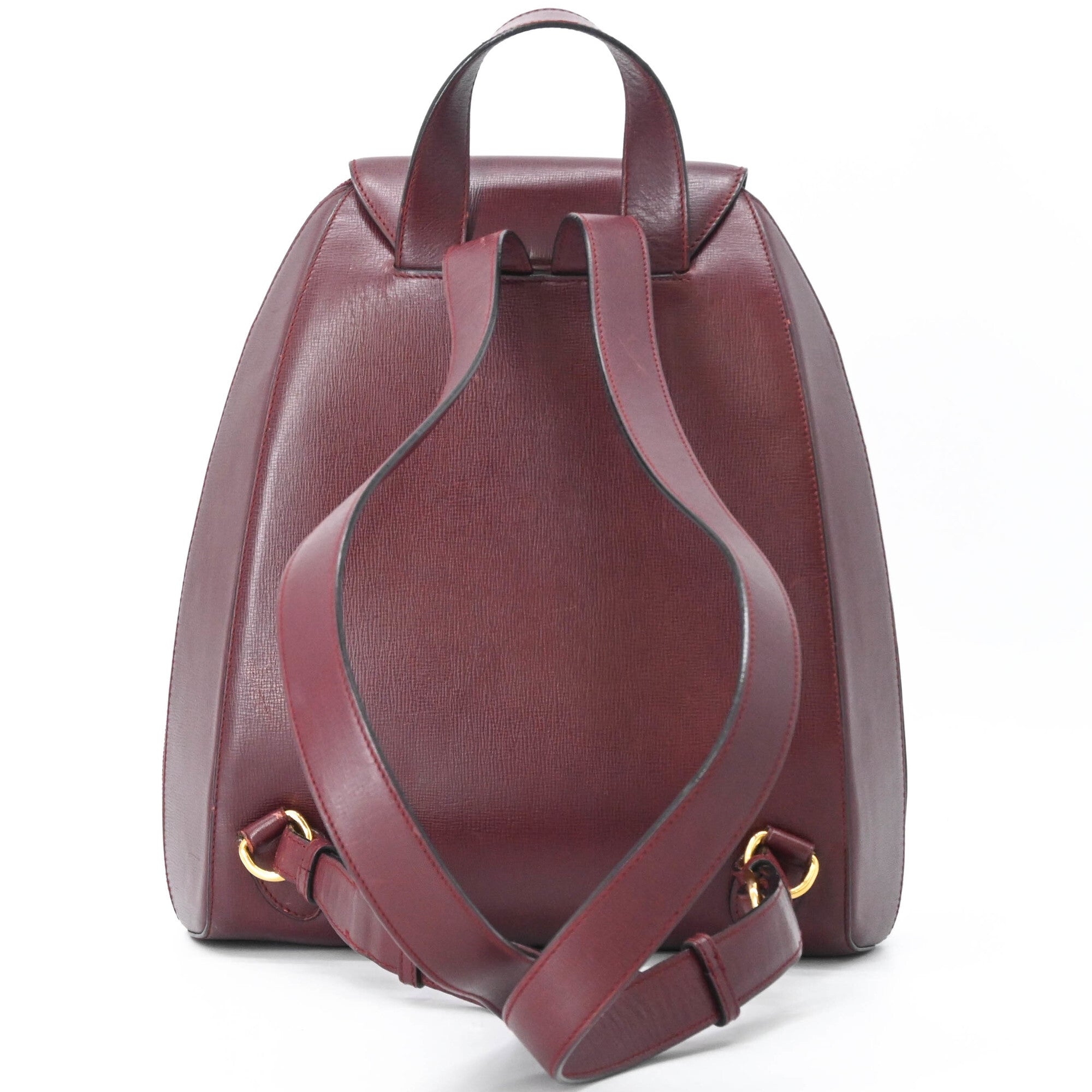 Cartier Bordeaux Leather Backpack (Pre-Owned)