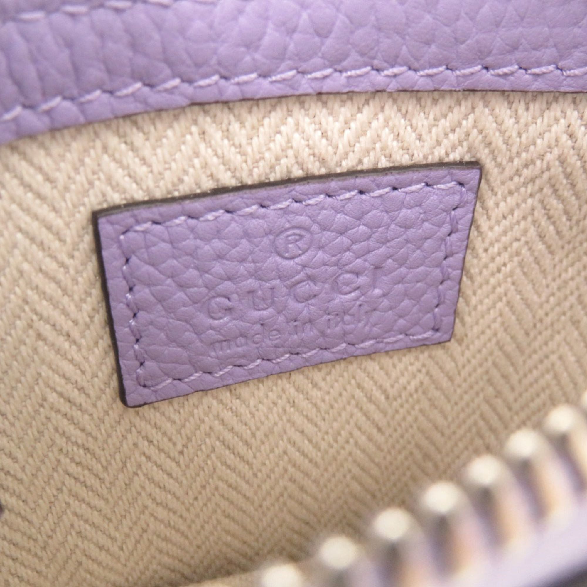 Gucci Purple Leather Shoulder Bag (Pre-Owned)