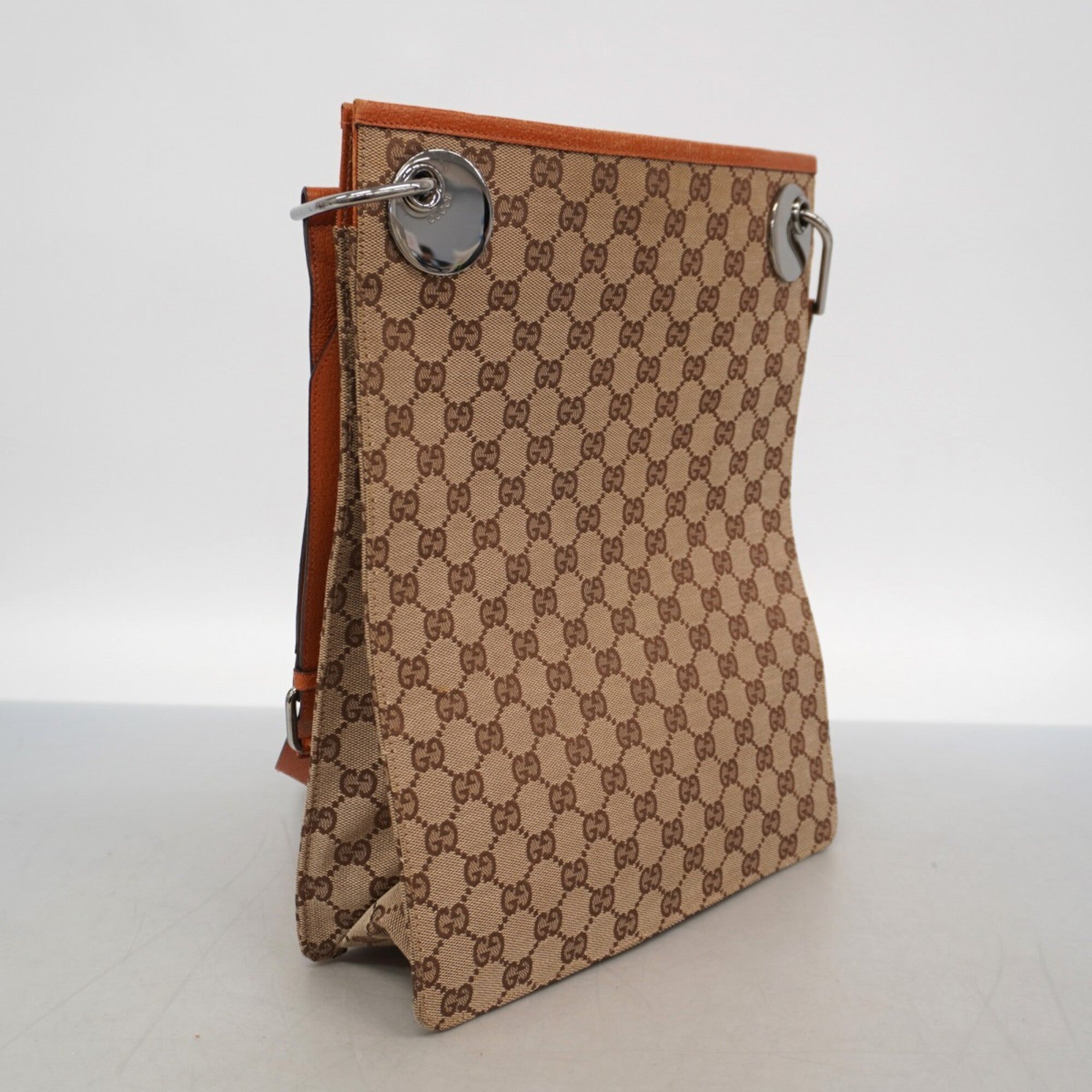 Gucci Brown Canvas Shoulder Bag (Pre-Owned)