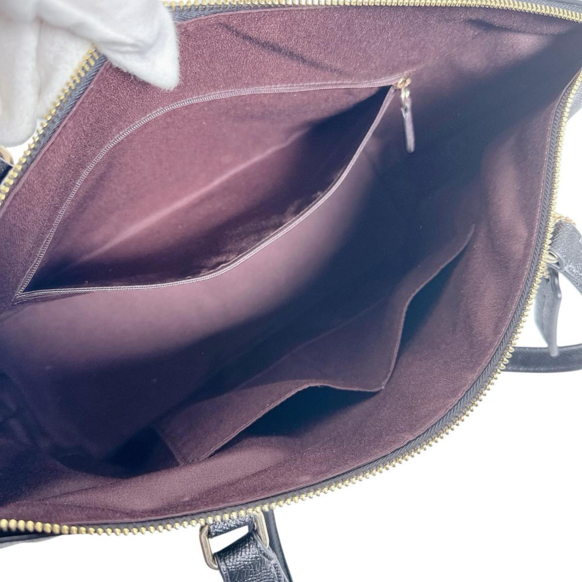 Coach Black Leather Tote Bag (Pre-Owned)