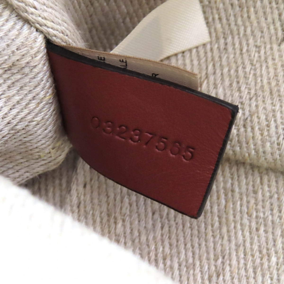 Chloé Beige Brown Linen Pouch Shoulder Bag (Pre-Owned)