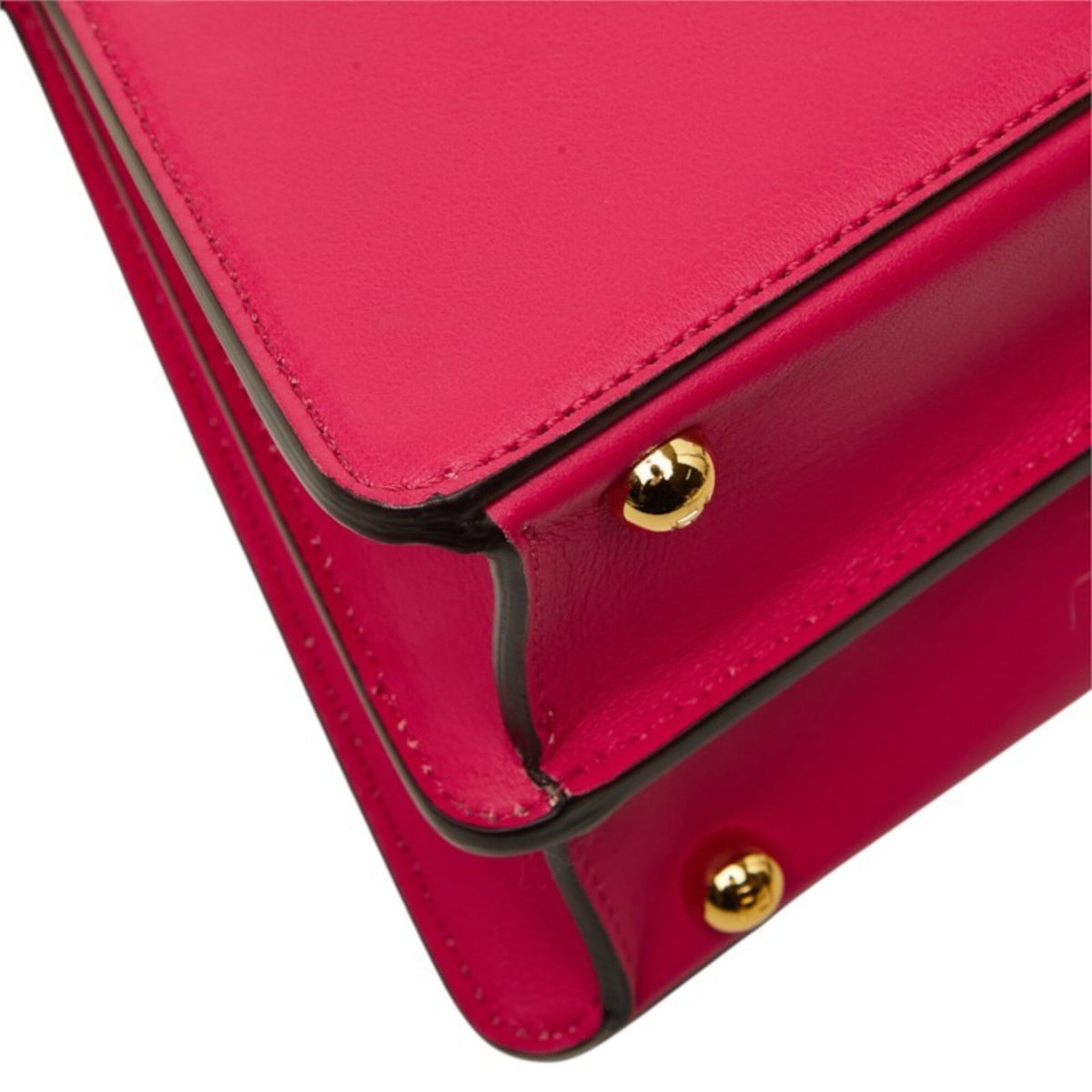 Fendi Selleria Pink Leather Handbag Shoulder Bag (Pre-Owned)