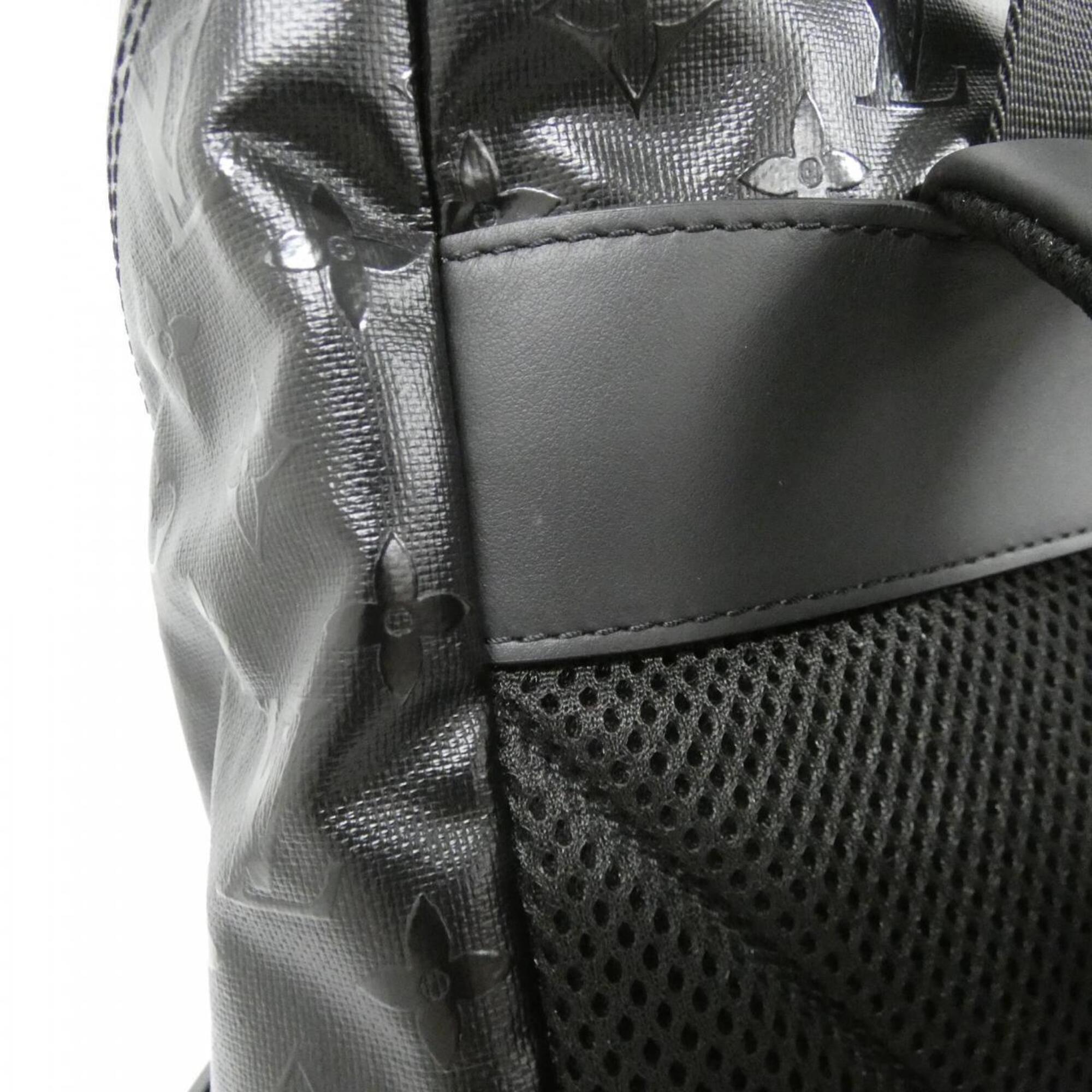 Louis Vuitton Monogram Black Coated Canvas Backpack (Pre-Owned)
