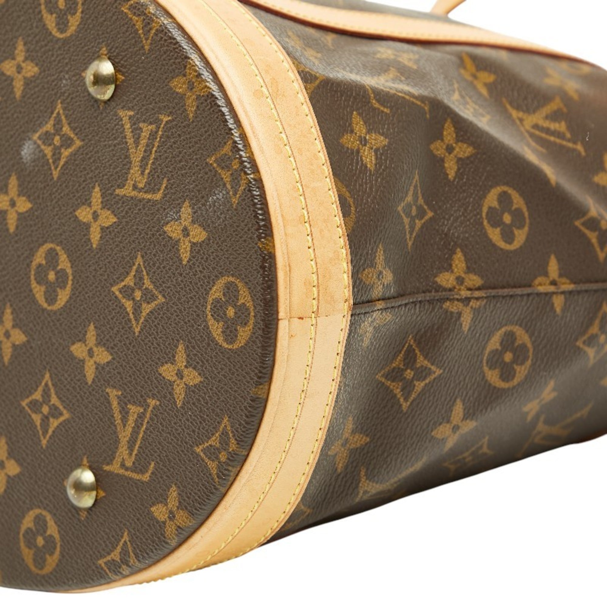 Louis Vuitton Brown Pvc Leather Shoulder Bag Tote Bag (Pre-Owned)