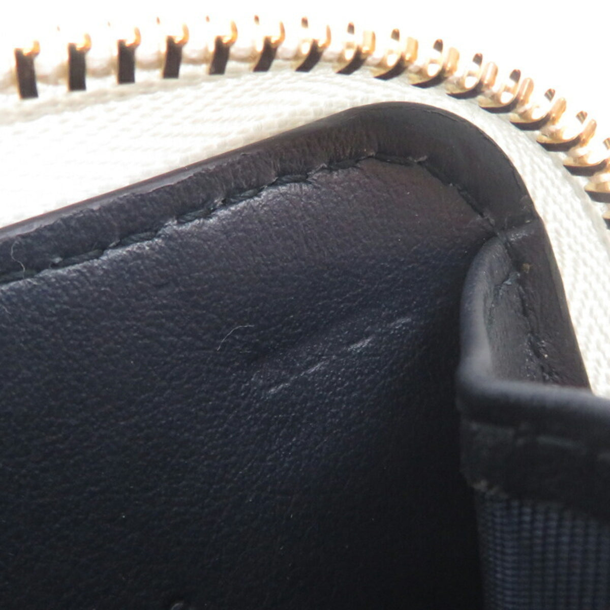 Christian Dior Black White Leather Coin Purse/Coin Case (Pre-Owned)