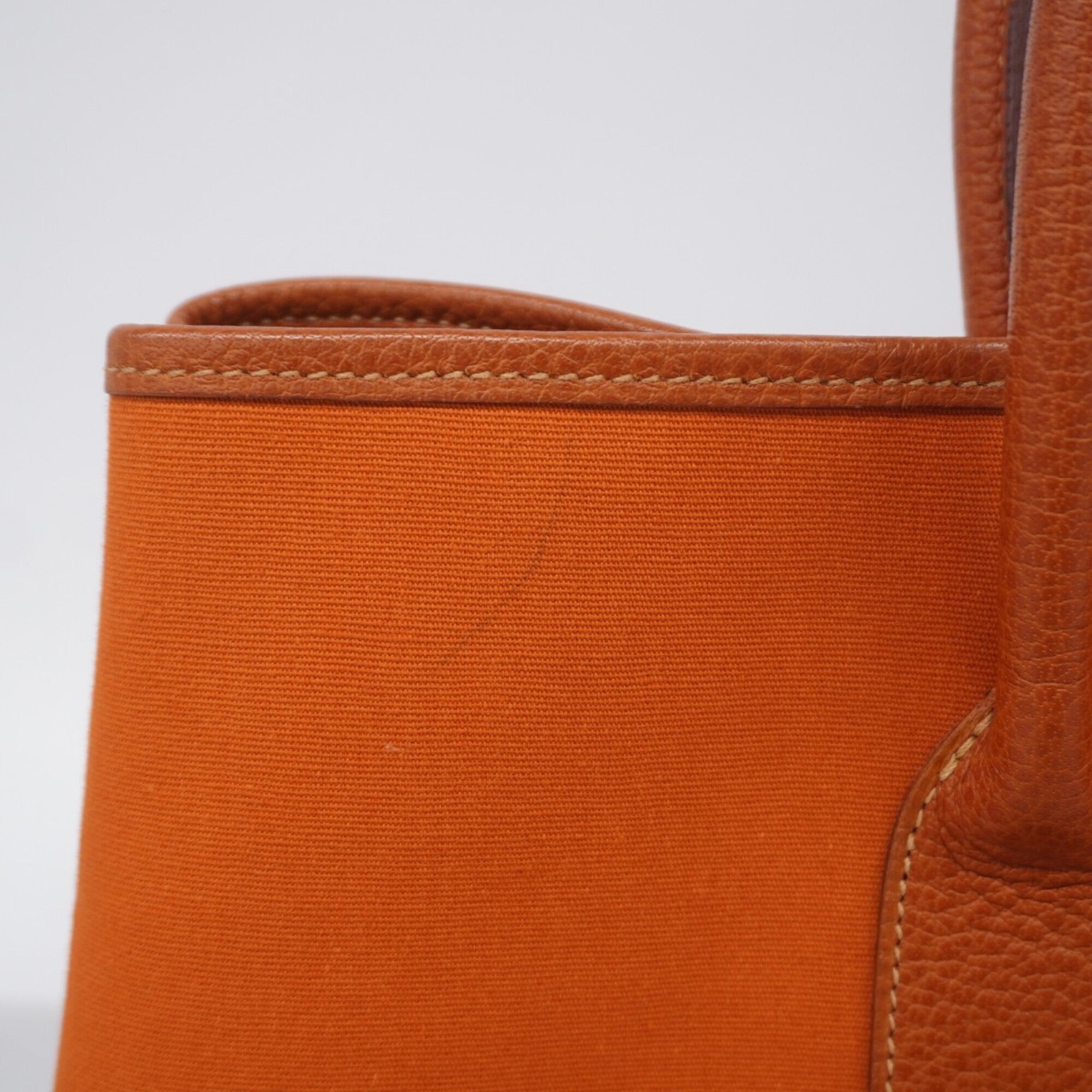 Hermes Orange Toile Officier Tote Bag (Pre-Owned)