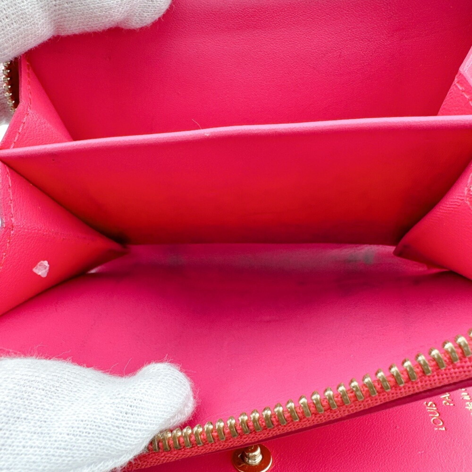 Louis Vuitton Pink Leather Wallet (Bi-Fold) (Pre-Owned)