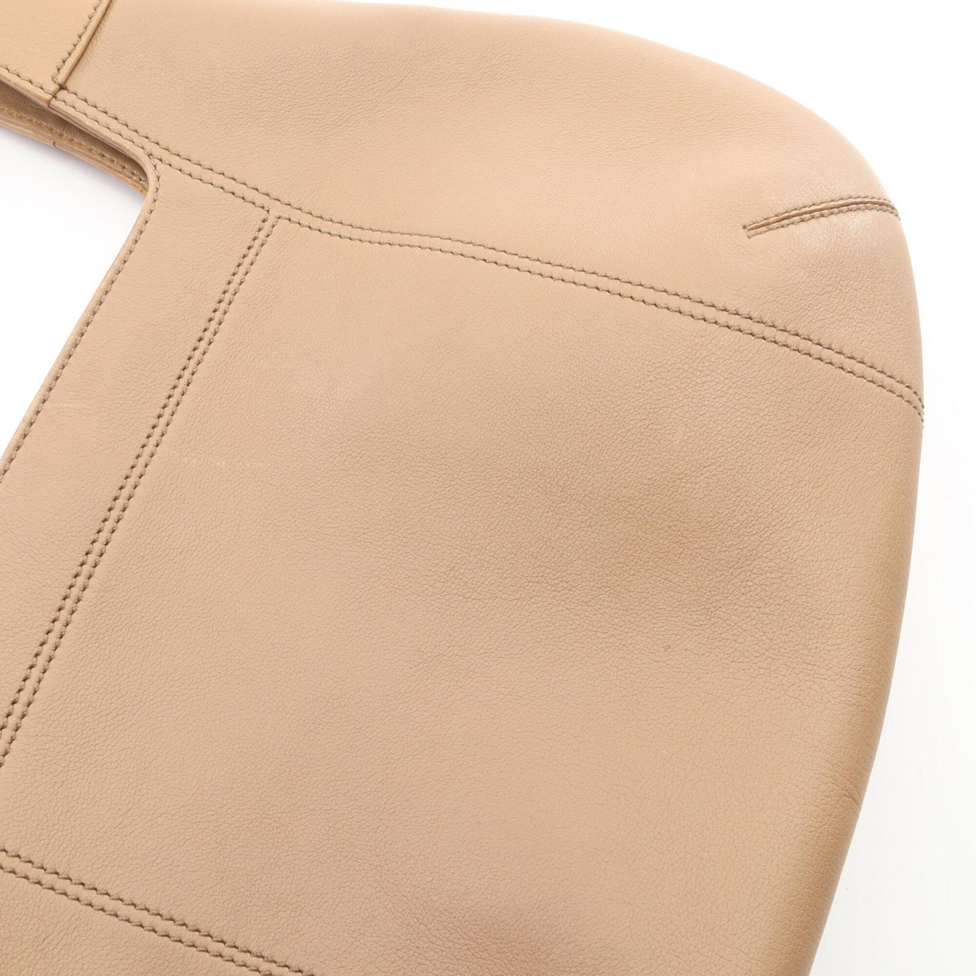 Salvatore Ferragamo Beige Leather Handbag Shoulder Bag (Pre-Owned)