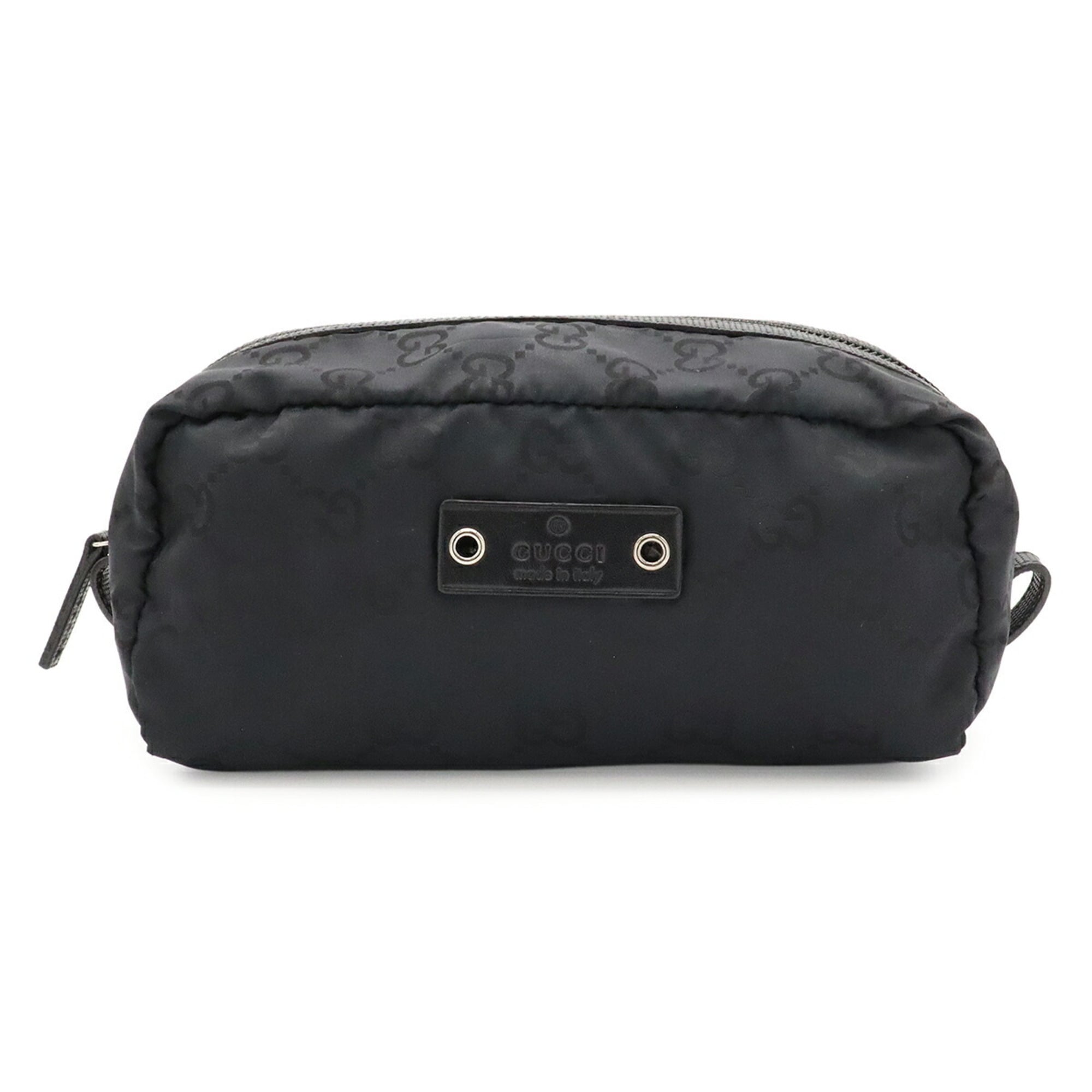 Gucci Black Nylon Leather Pouch (Pre-Owned)
