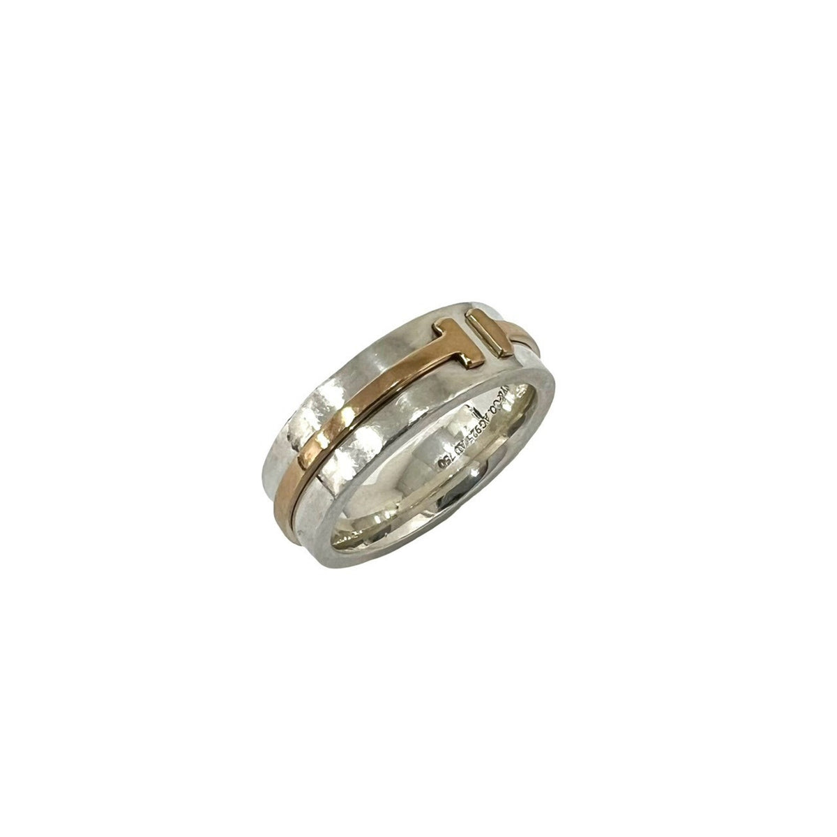 Tiffany Gold Silver Yellow Gold (18K) Silver 925 Band Ring (Pre-Owned)