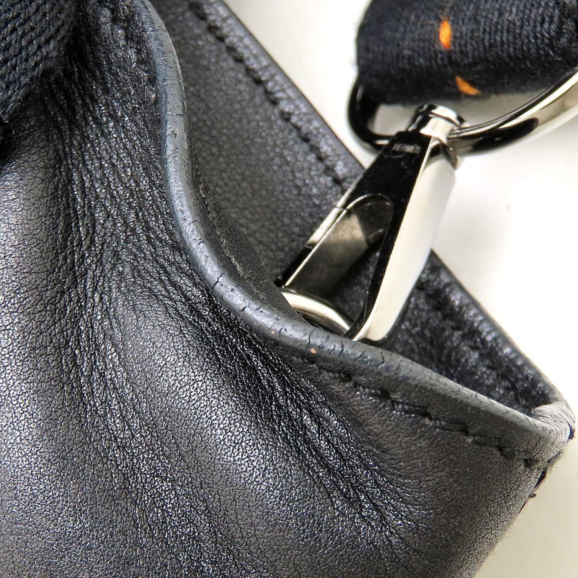 Hermes Black Veau Derma Handbag (Pre-Owned)