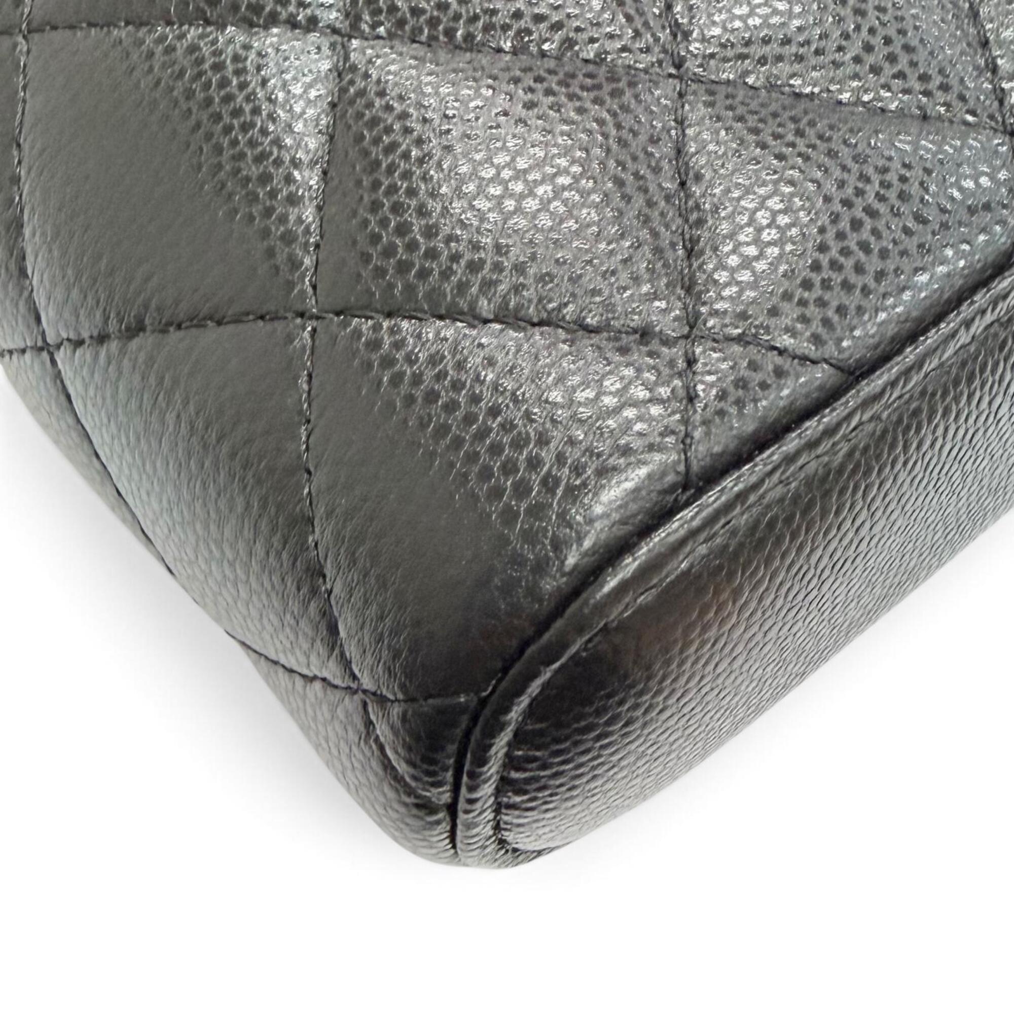 Chanel Black Grained Calfskin Shoulder Bag (Pre-Owned)
