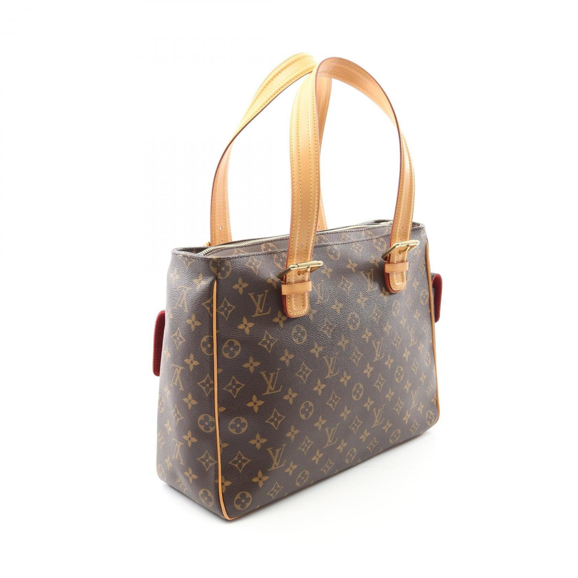 Louis Vuitton Brown Coated Canvas Pvc Monogram Leather Handbag (Pre-Owned)