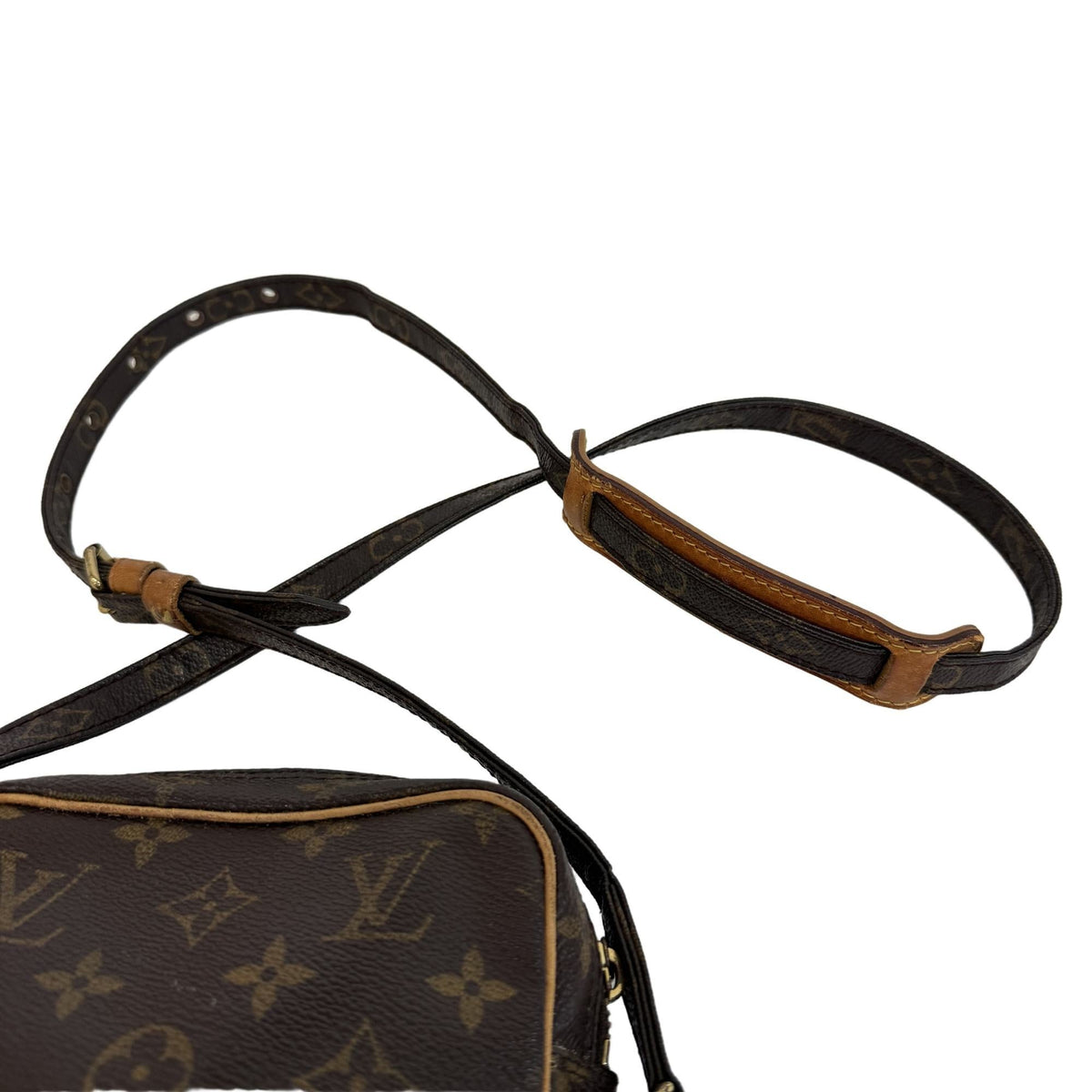 Louis Vuitton Brown Monogram Canvas Leather Crossbody Bag Pochette Shoulder Bag (Pre-Owned)