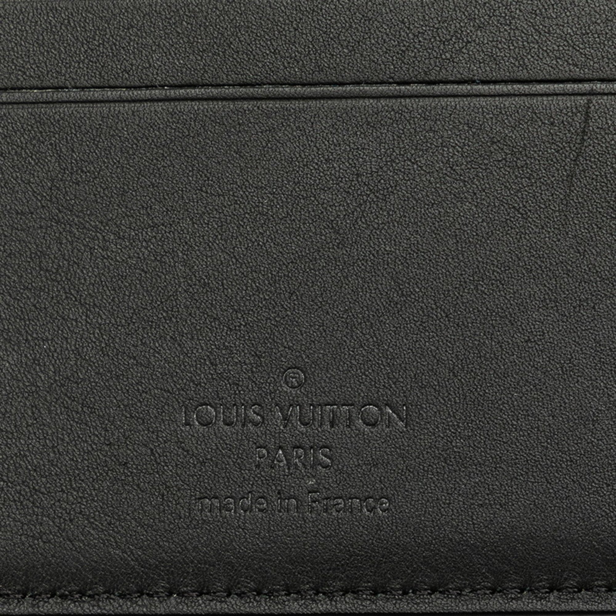 Louis Vuitton Black Noir Leather Bill Wallet (Bi-Fold) (Pre-Owned)