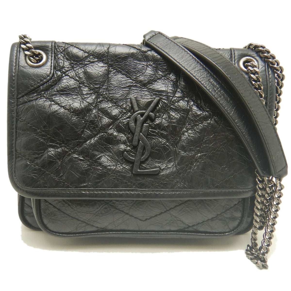 Yves Saint Laurent Black Leather Shoulder Bag (Pre-Owned)