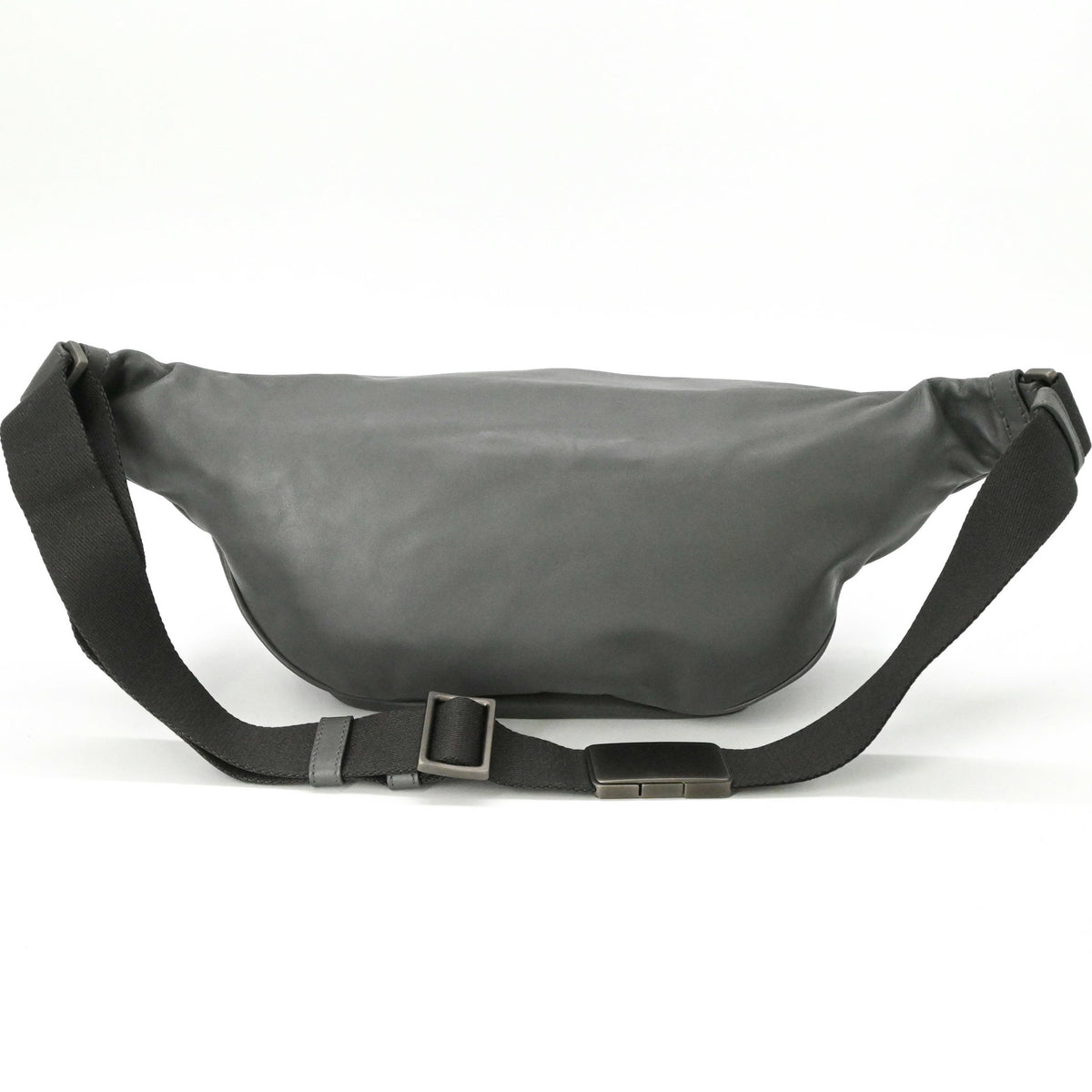 Bottega Veneta Black Gray Intrecciato Crossbody Bag Fanny Pack Pouch (Pre-Owned)
