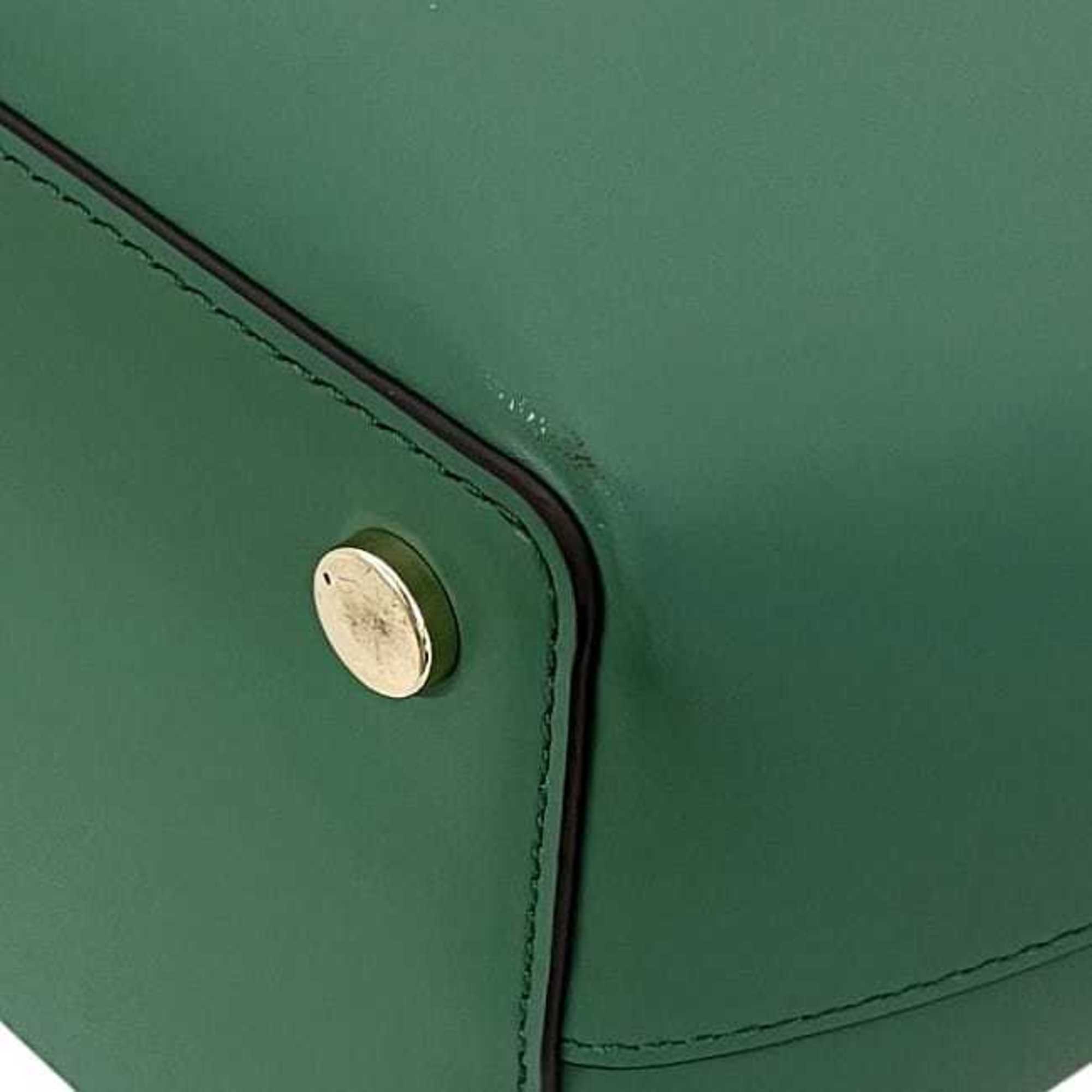 Michael Kors Green Leather Shoulder Bag Tote Bag (Pre-Owned)