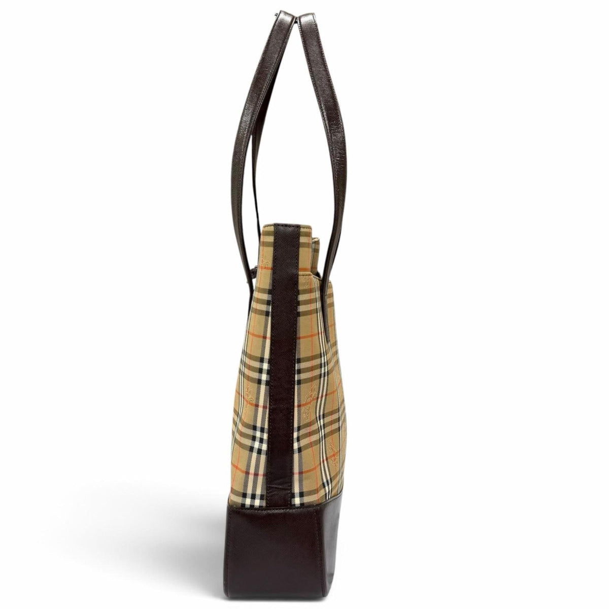 Burberry Beige Brown Leather Shoulder Bag Tote Bag (Pre-Owned)