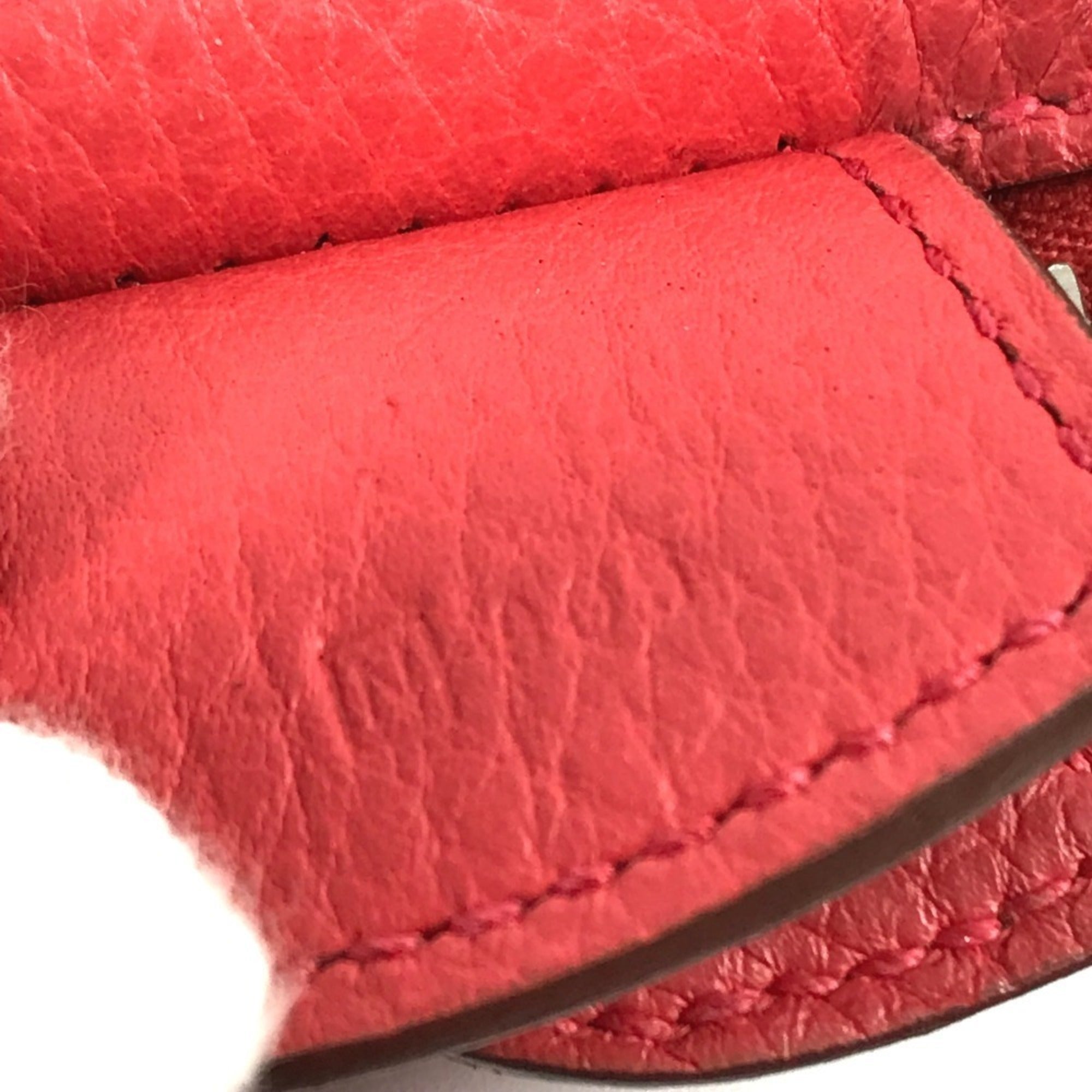 Hermes Paris Bombay Red Color Taurillon Clemence Leather Boston Bag Shoulder Bag (Pre-Owned)