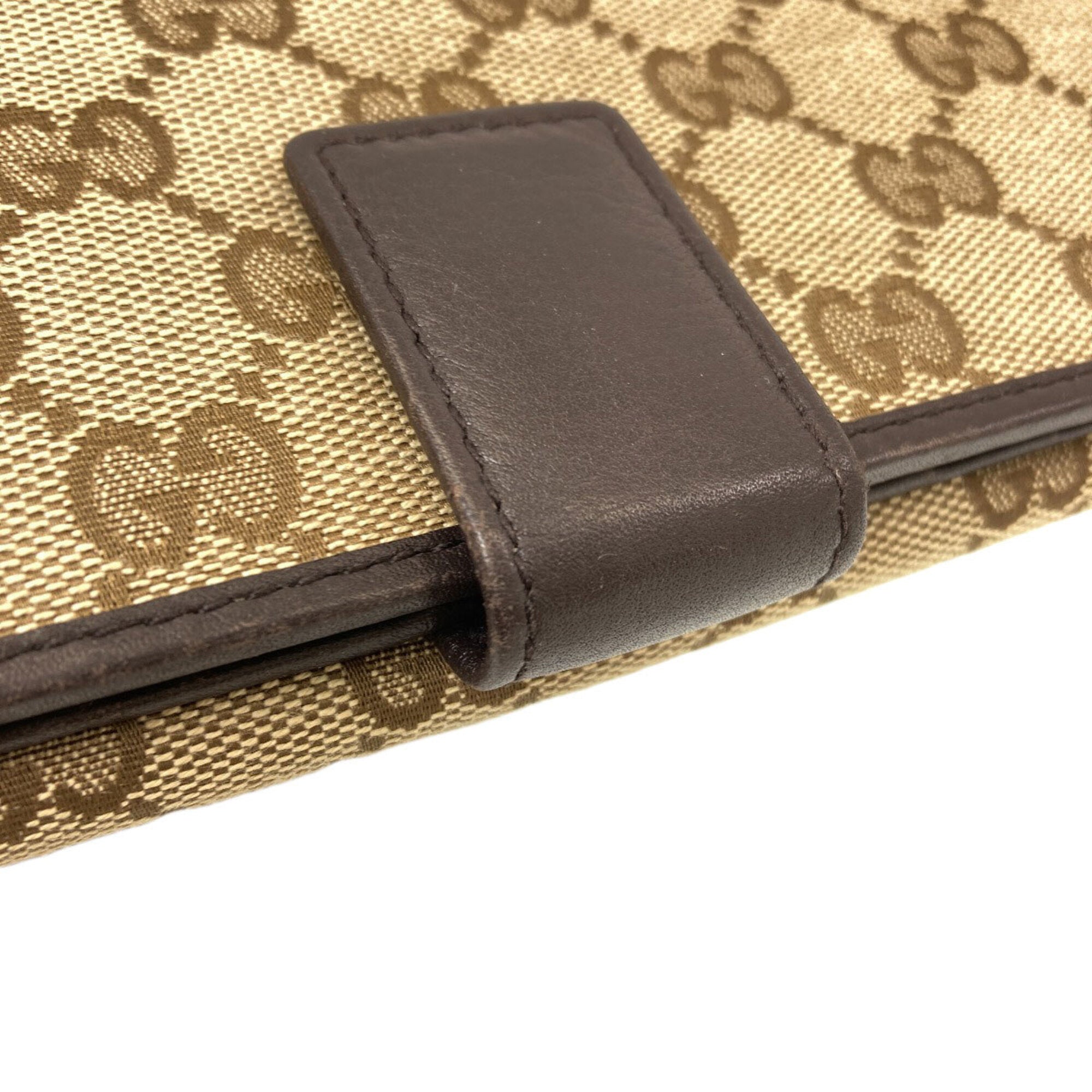 Gucci Brown Canvas Wallet (Tri-Fold) (Pre-Owned)