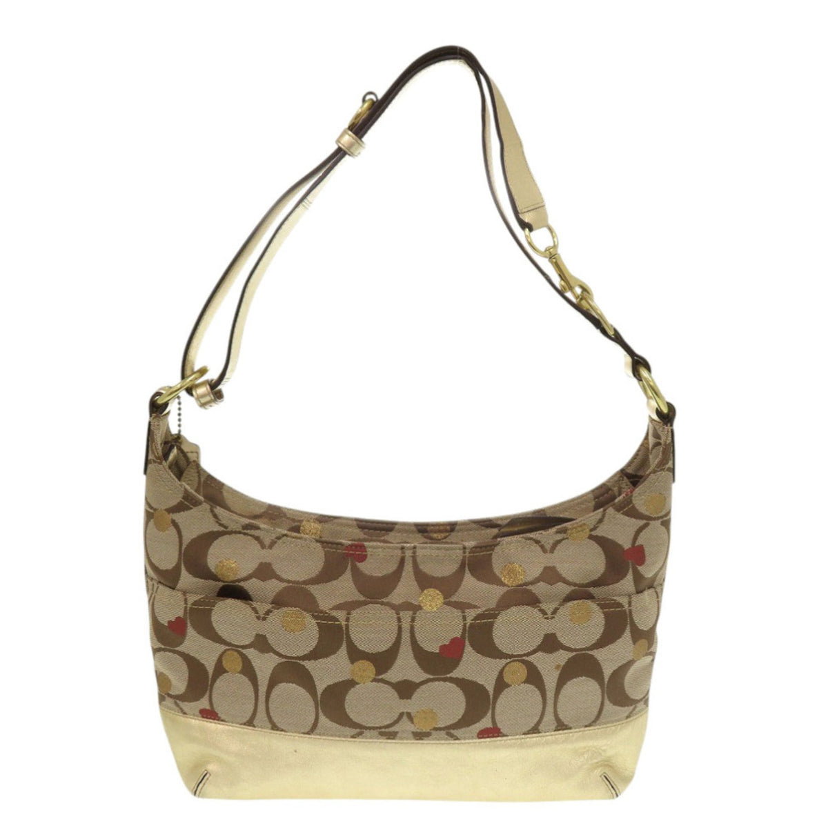 Coach Brown Signature Line Shoulder Bag (Pre-Owned)