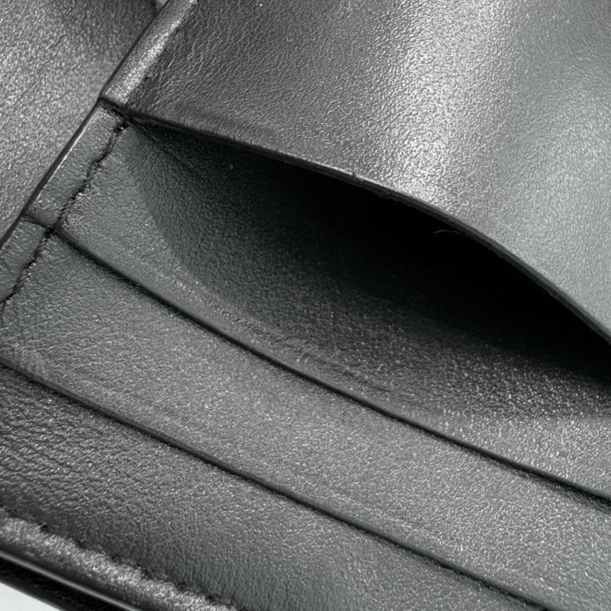 Bottega Veneta Black Intrecciato Wallet (Bi-Fold) (Pre-Owned)