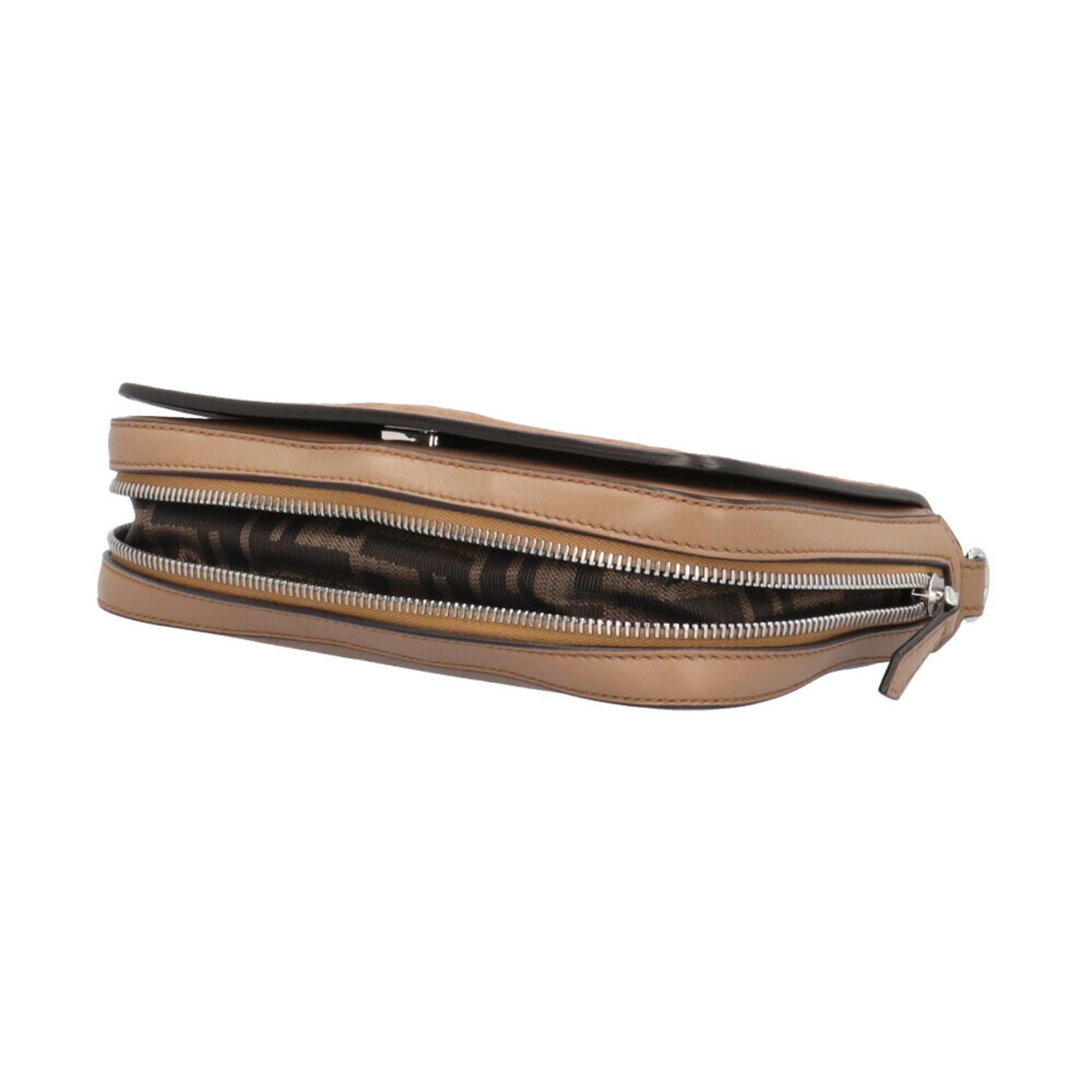 Fendi Brown Suede Leather Shoulder Bag (Pre-Owned)