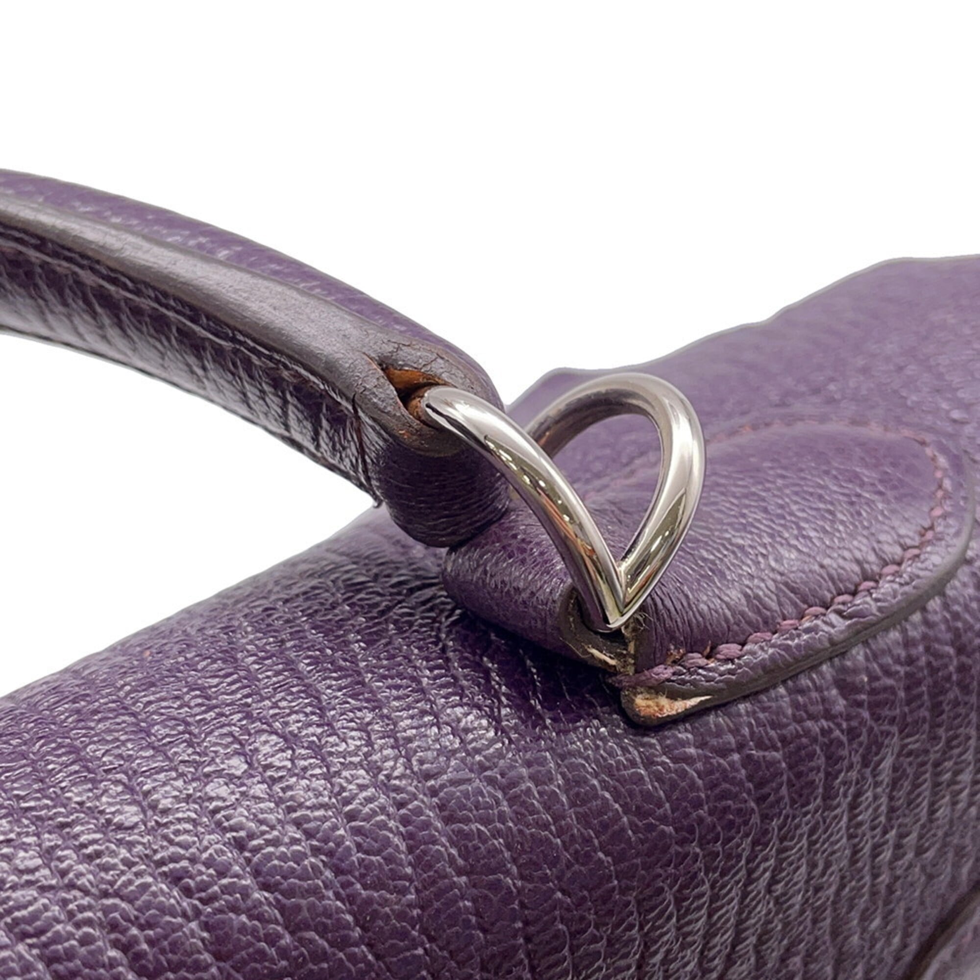 Hermes Cassis Chevre Coromandel Leather Handbag (Pre-Owned)