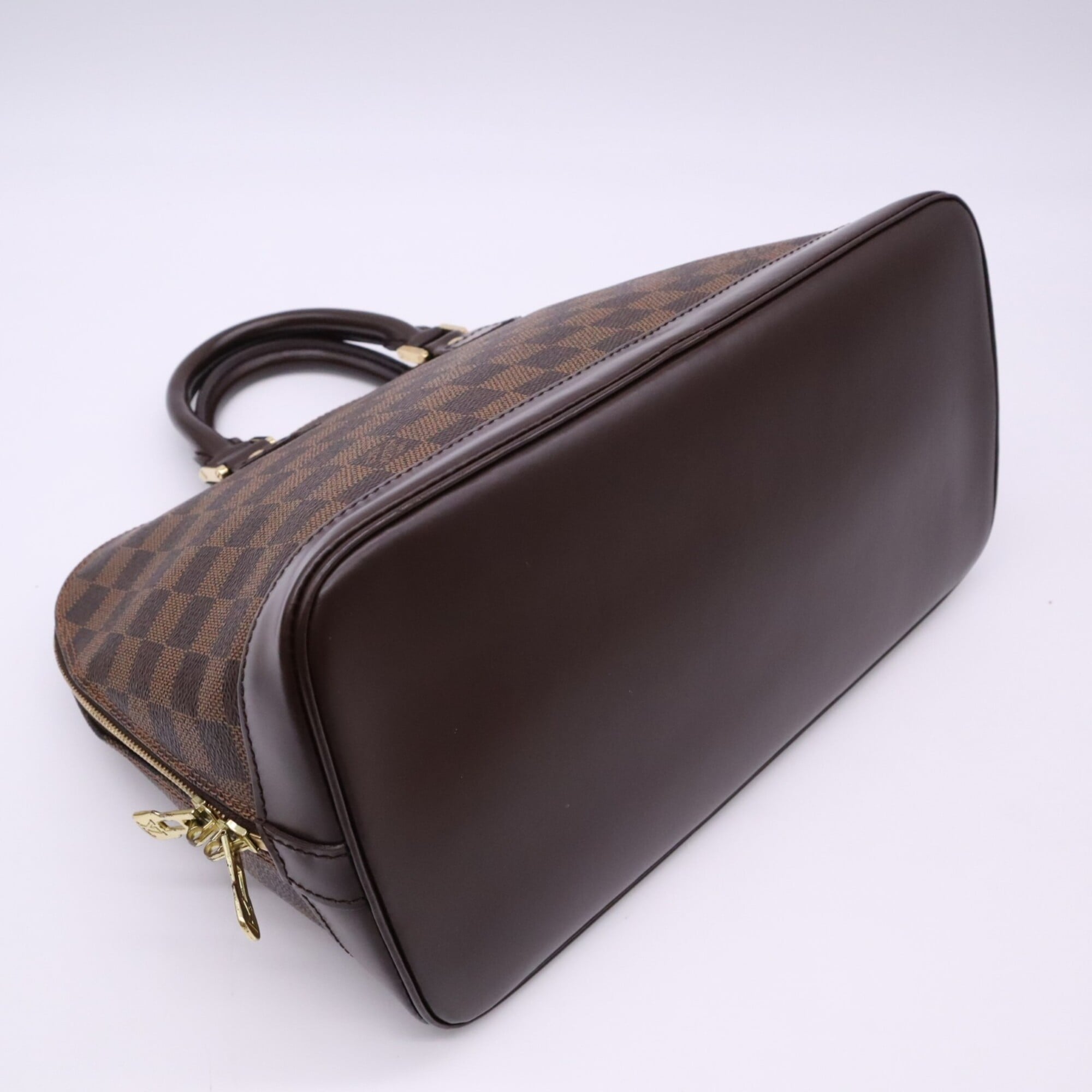 Louis Vuitton Damier Beige Brown Coated Canvas Leather Handbag (Pre-Owned)