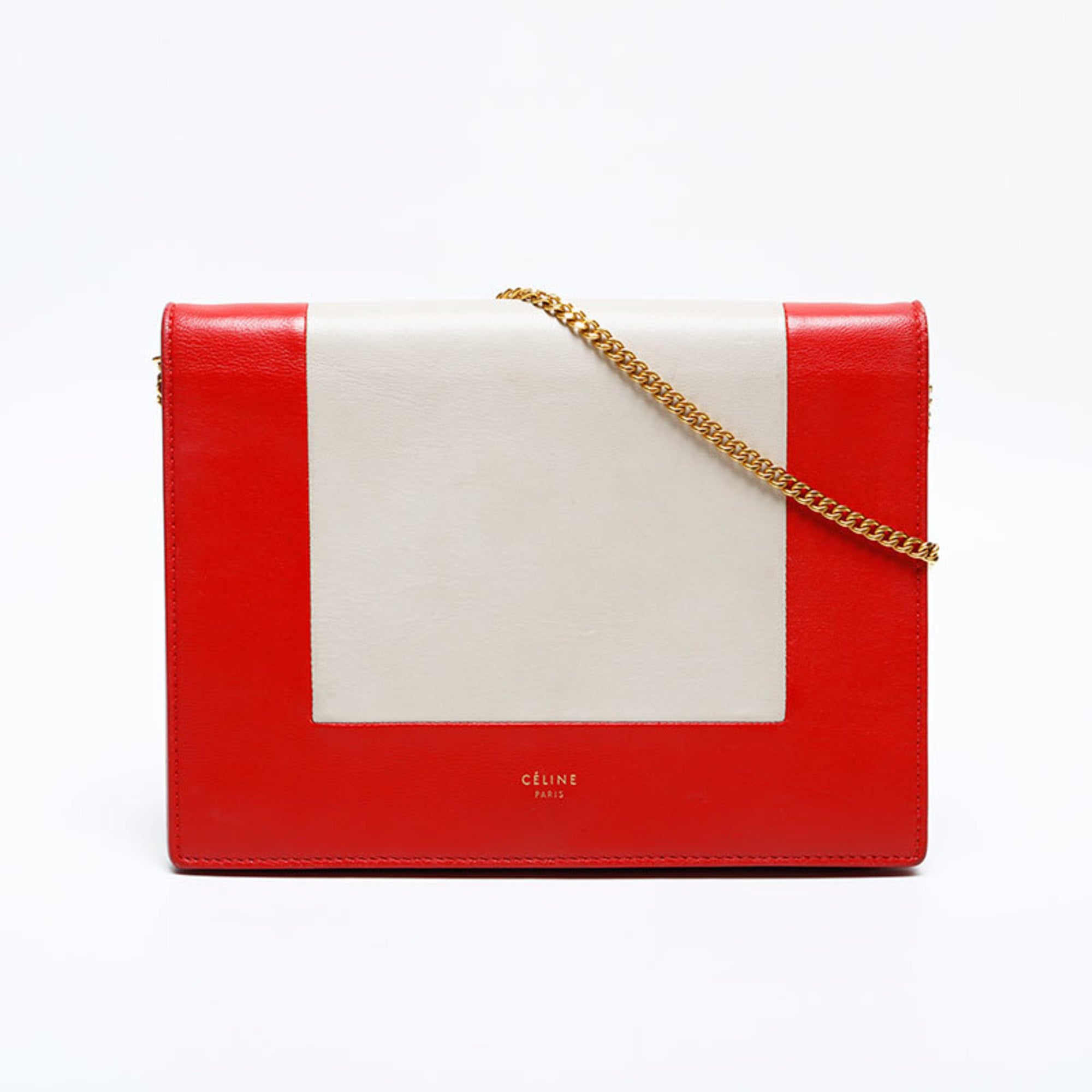 Celine Beige Red Color Shoulder Bag (Pre-Owned)