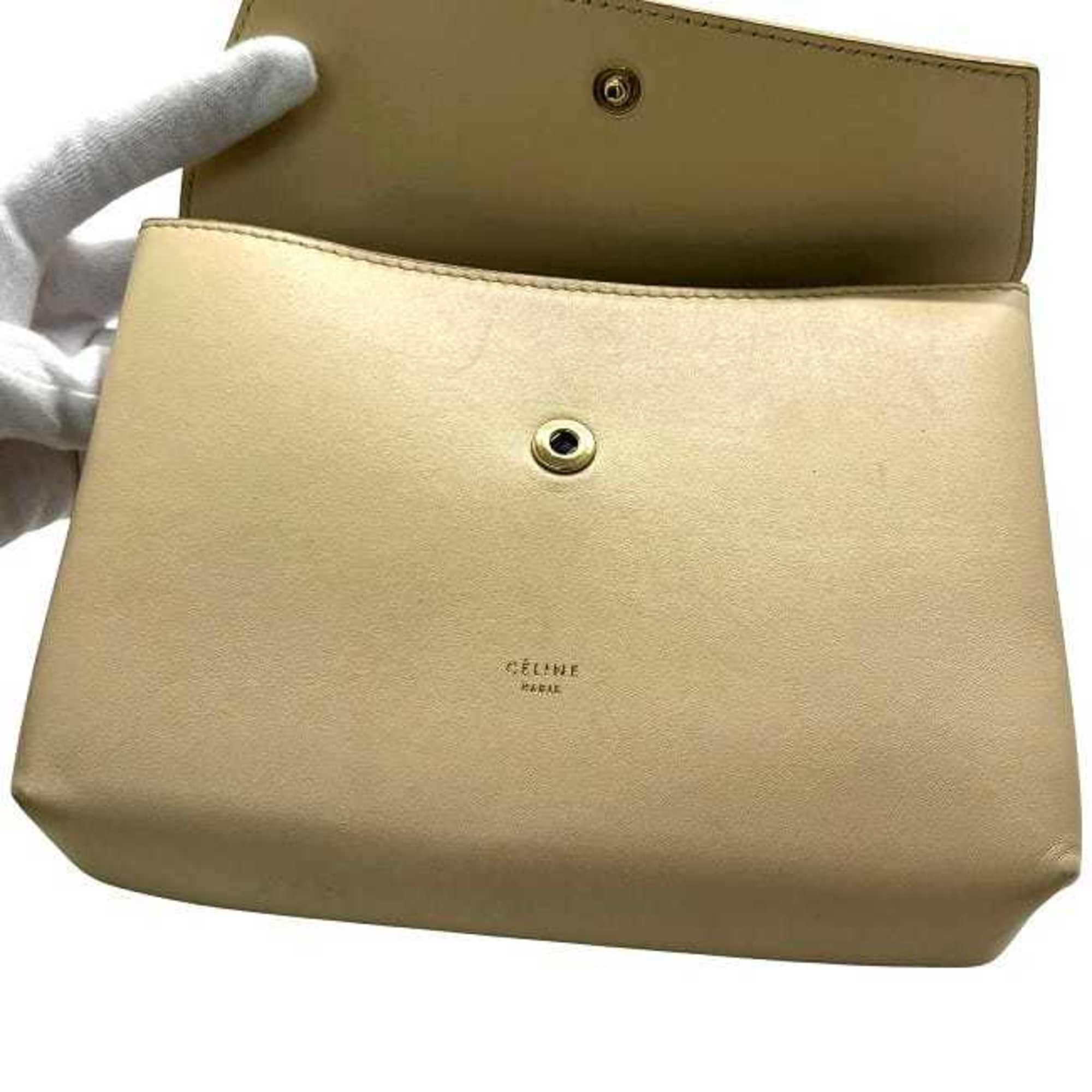 Celine Beige Leather Pouch (Pre-Owned)