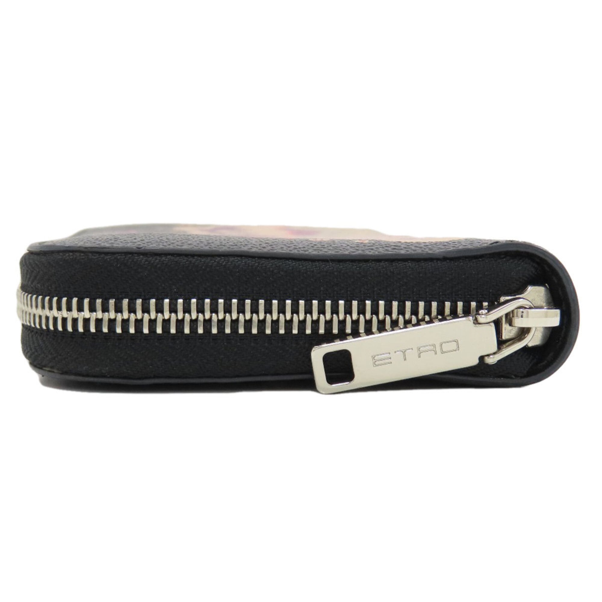 Etro Black Leather Long Wallet (Bi-Fold) (Pre-Owned)
