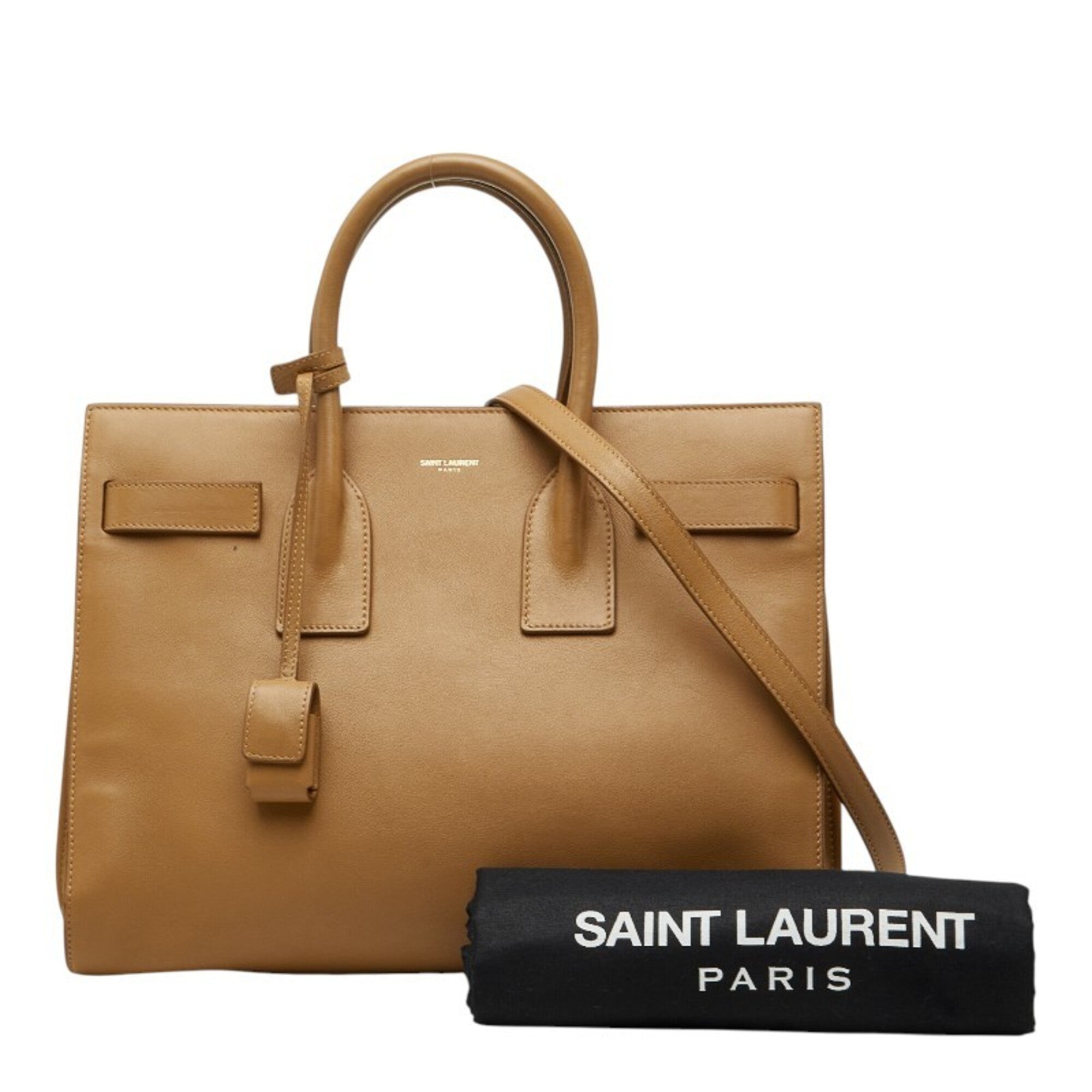 Saint Laurent Brown Leather Handbag Shoulder Bag (Pre-Owned)