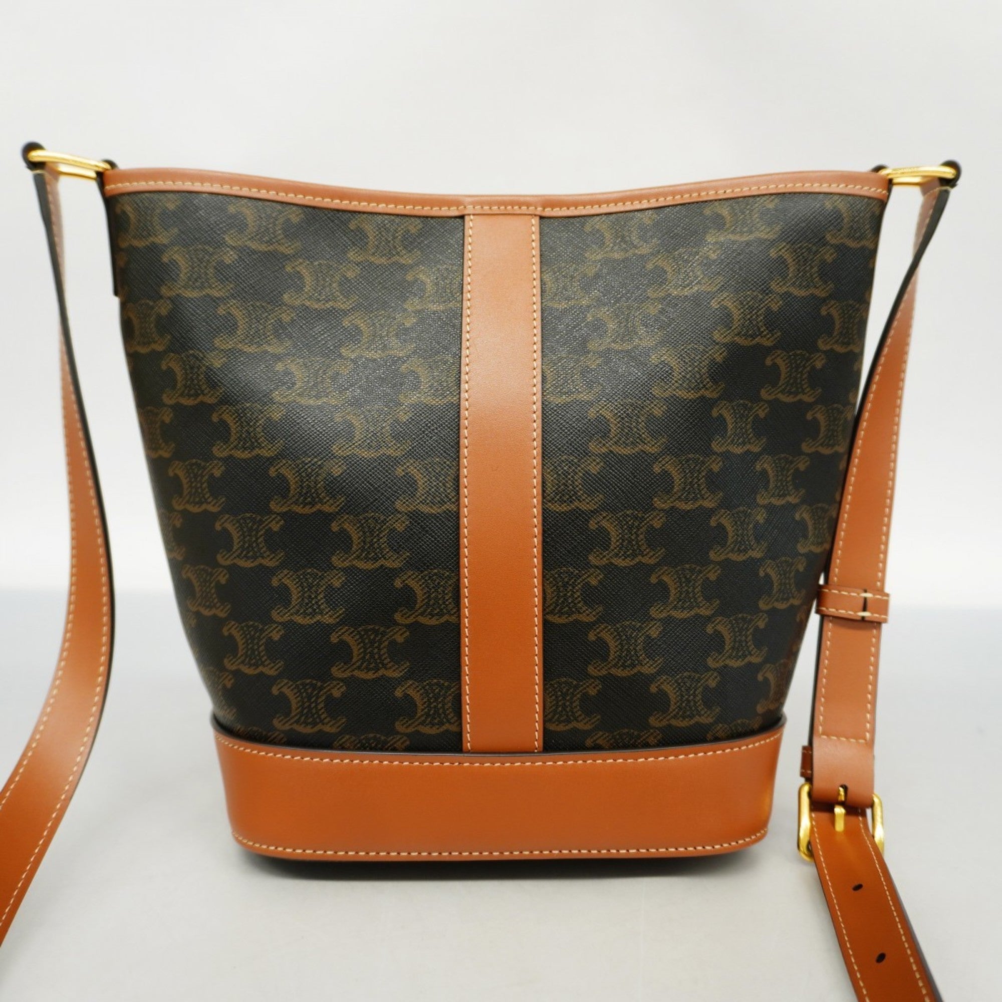 Celine Black Brown Pvc Shoulder Bag (Pre-Owned)