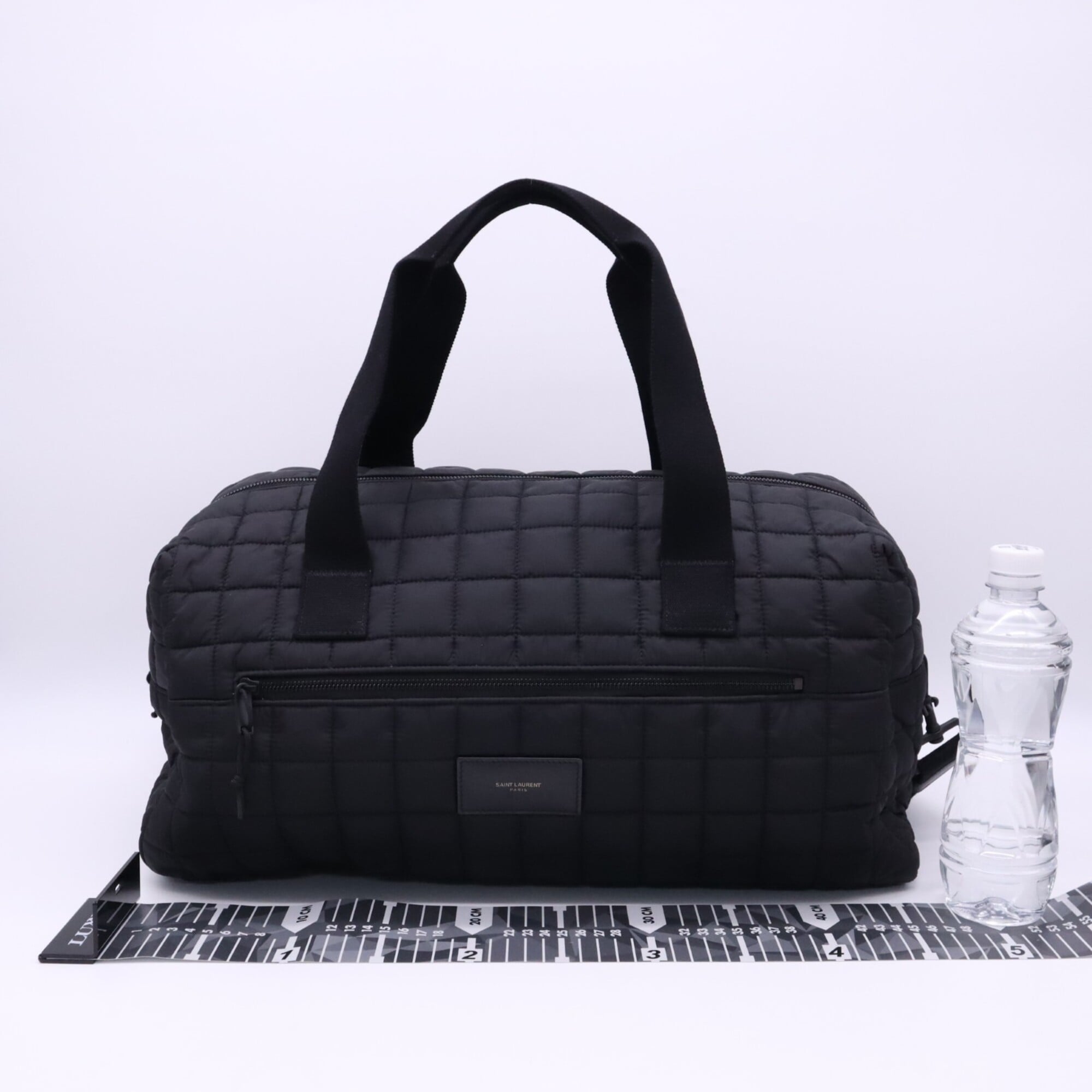 Yves Saint Laurent Black Nylon Boston Bag Handbag (Pre-Owned)