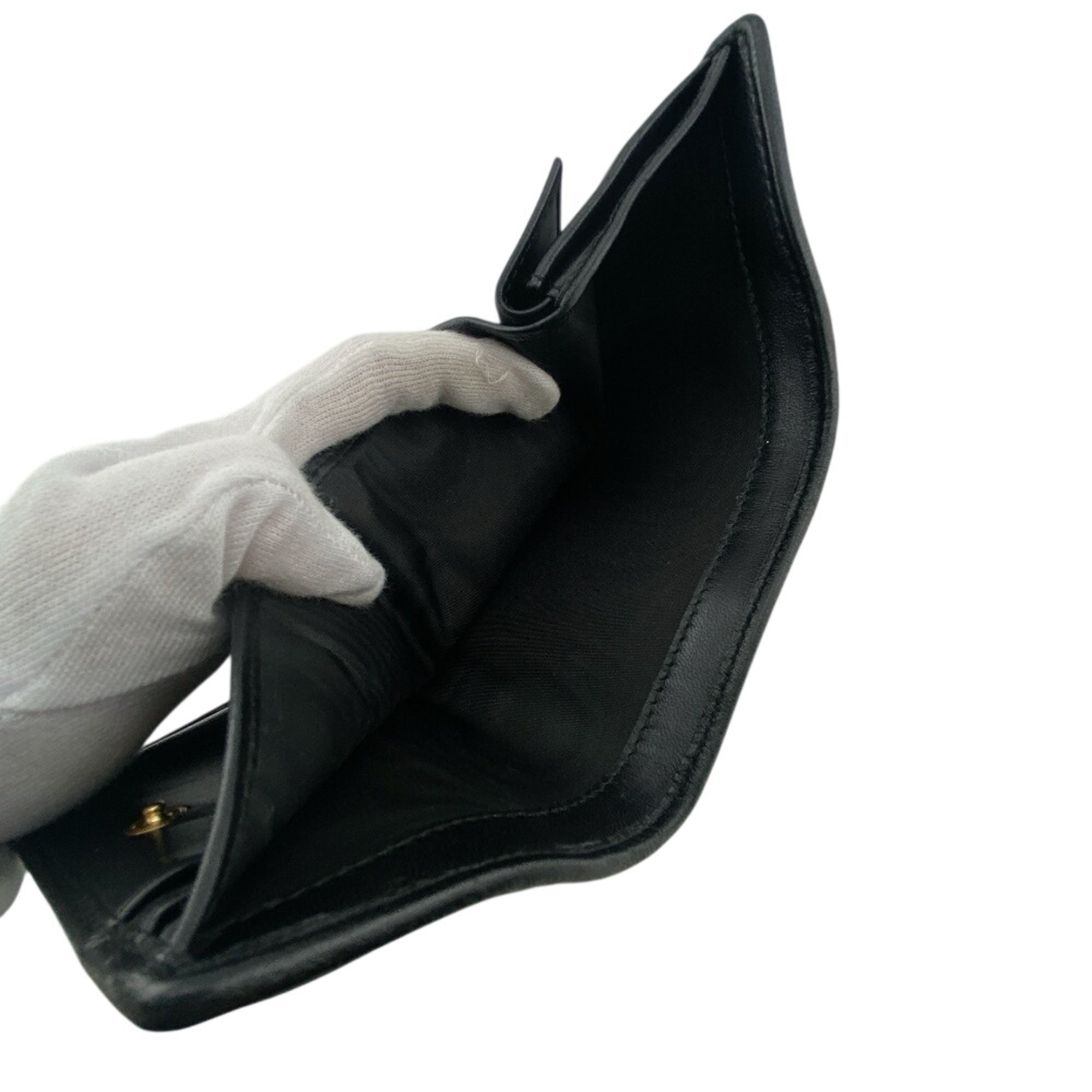 Miu Miu Black Leather Wallet (Tri-Fold) (Pre-Owned)