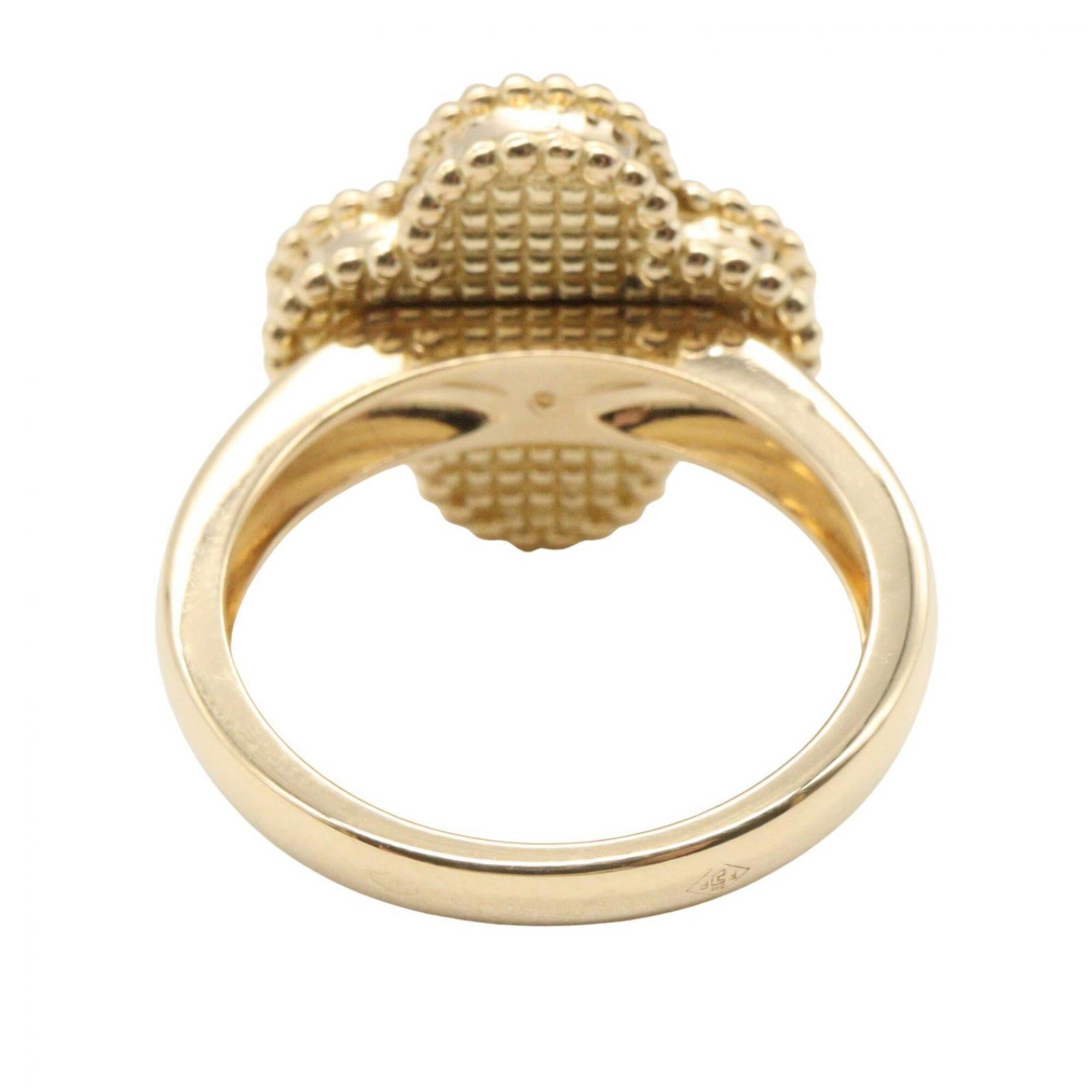 Van Cleef & Arpels Clear White Yellow Gold Yellow Gold (18K) Band Ring (Pre-Owned)