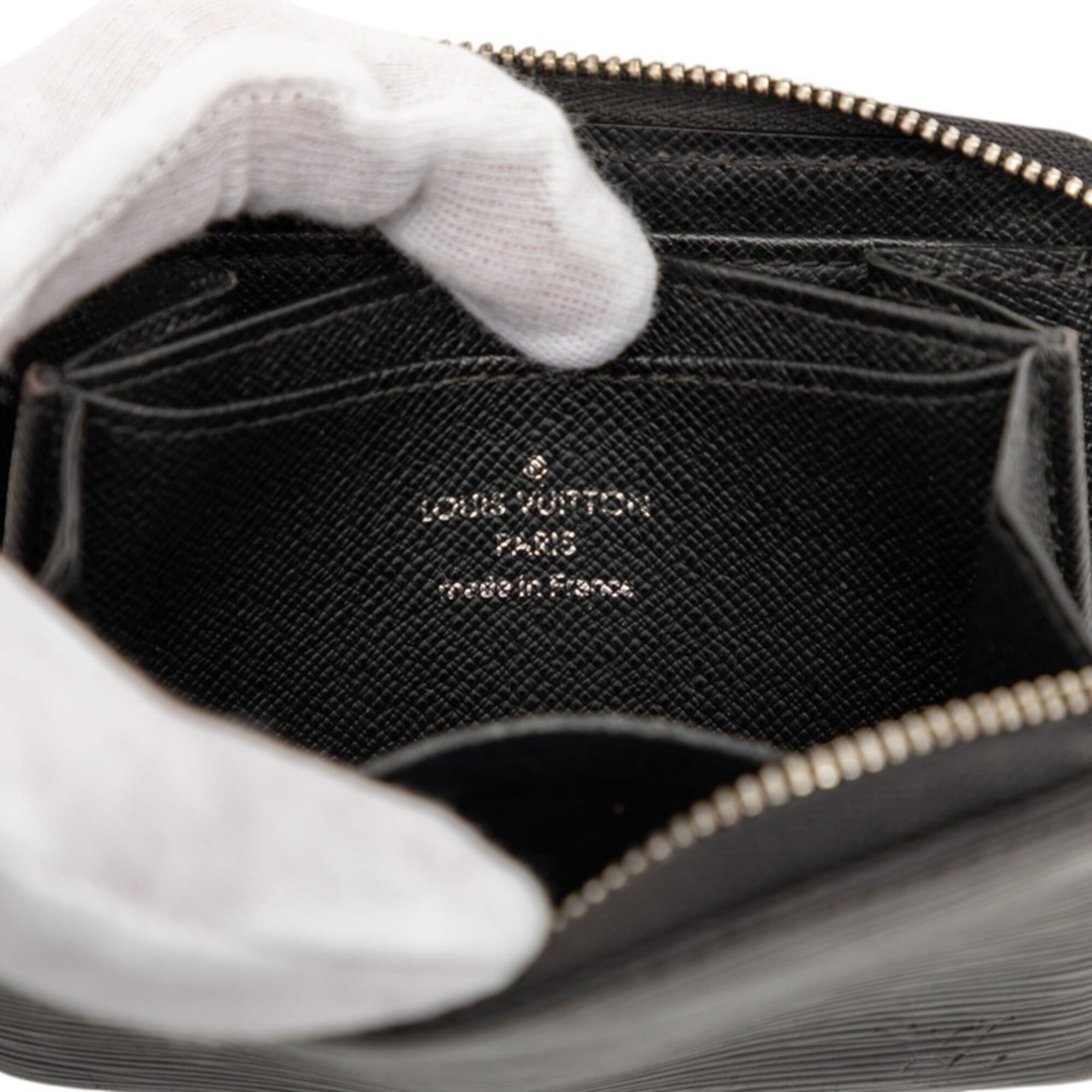 Louis Vuitton Black Noir Leather Coin Purse/Coin Case (Pre-Owned)