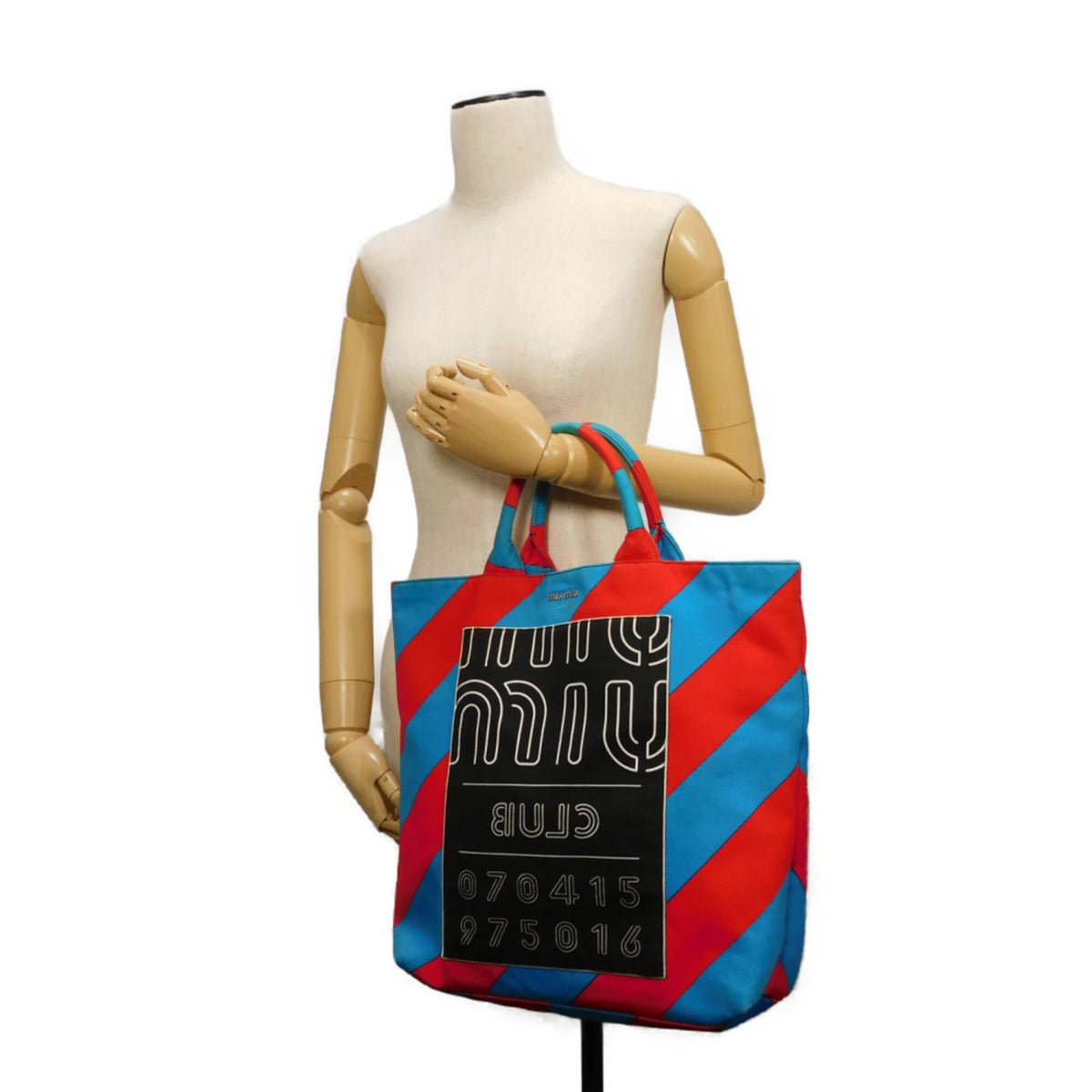 Miu Miu Blue Cotton Tote Bag (Pre-Owned)