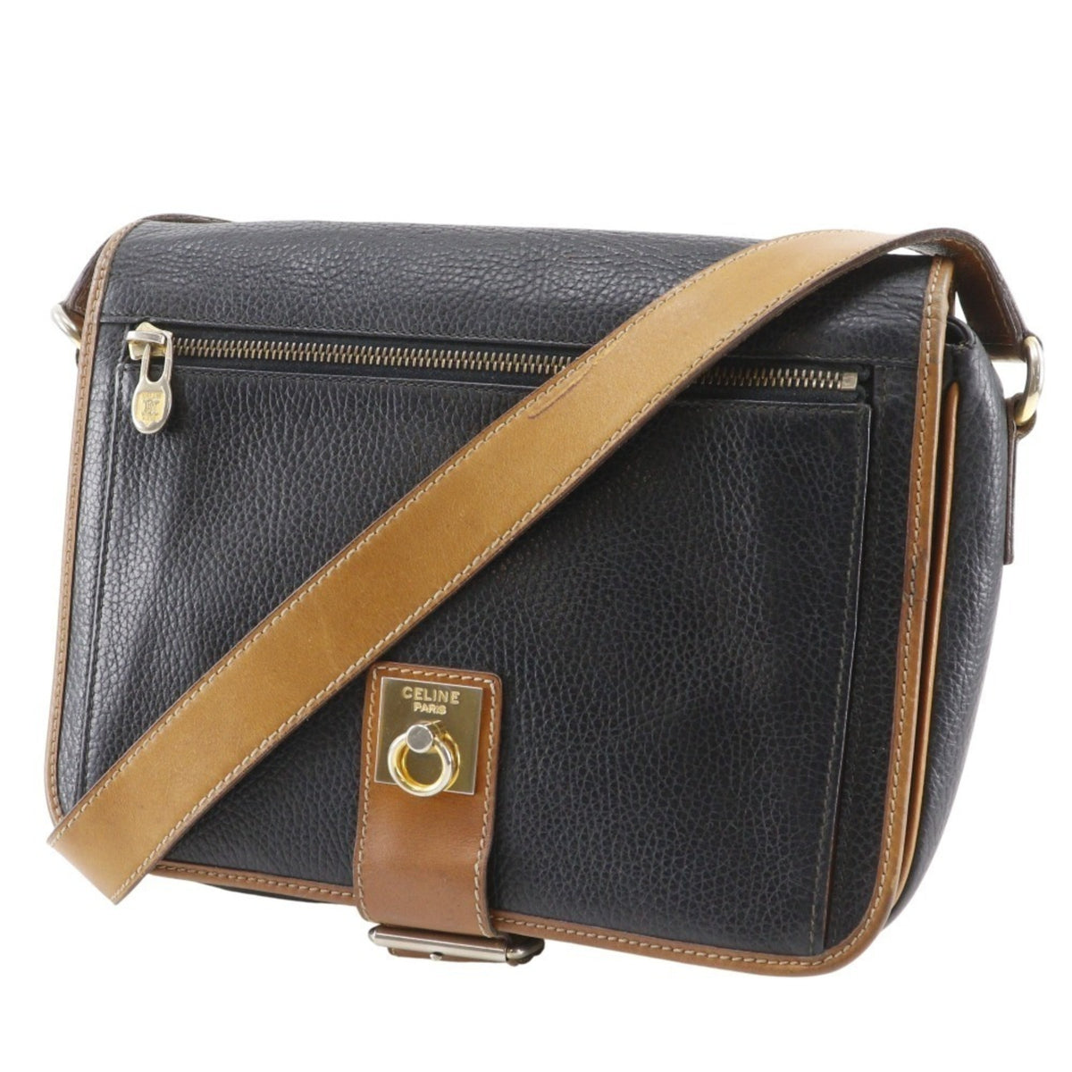 Celine Black Leather Shoulder Bag (Pre-Owned)