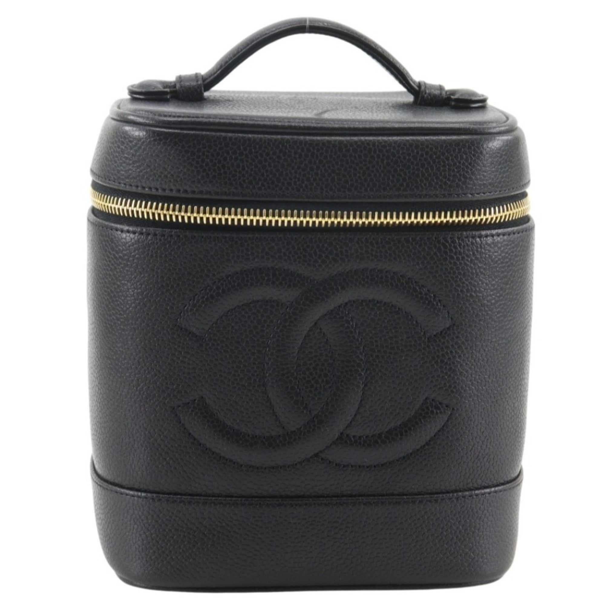Chanel Black Grained Calfskin Handbag Pouch (Pre-Owned)