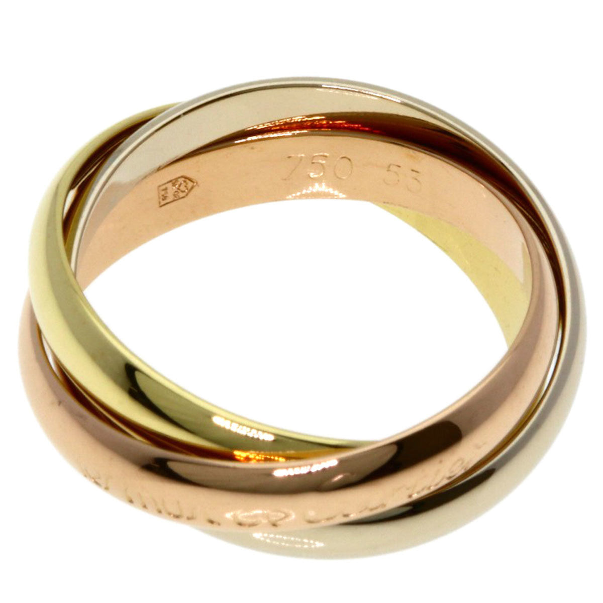 Cartier Trinity Yellow Gold (18K) Pink Gold (18K) White Gold (18K) Band Ring (Pre-Owned)