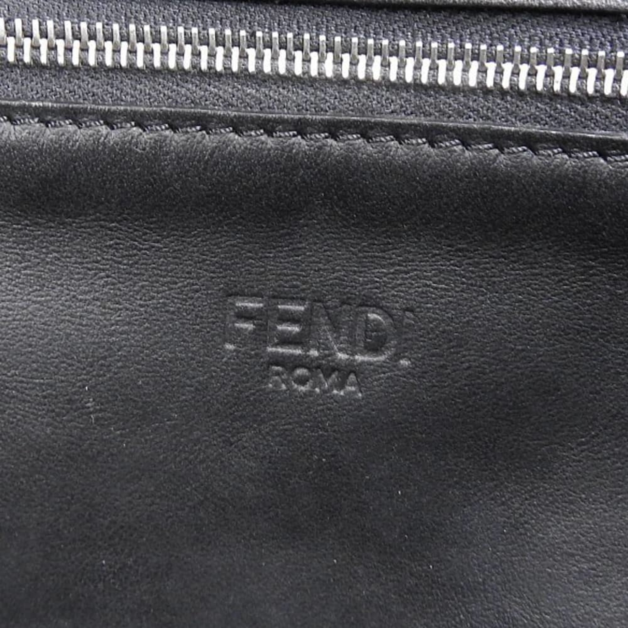 Fendi Black Nylon Leather Tote Bag (Pre-Owned)