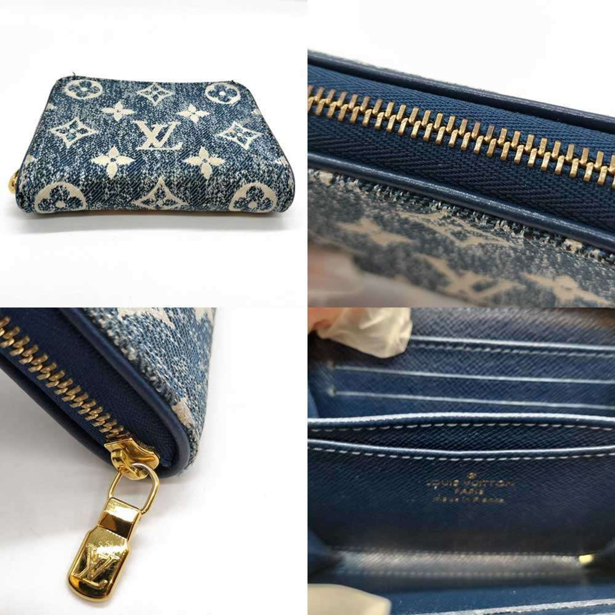 Louis Vuitton Monogram Blue Jacquard Denim Coin Purse/Coin Case (Pre-Owned)
