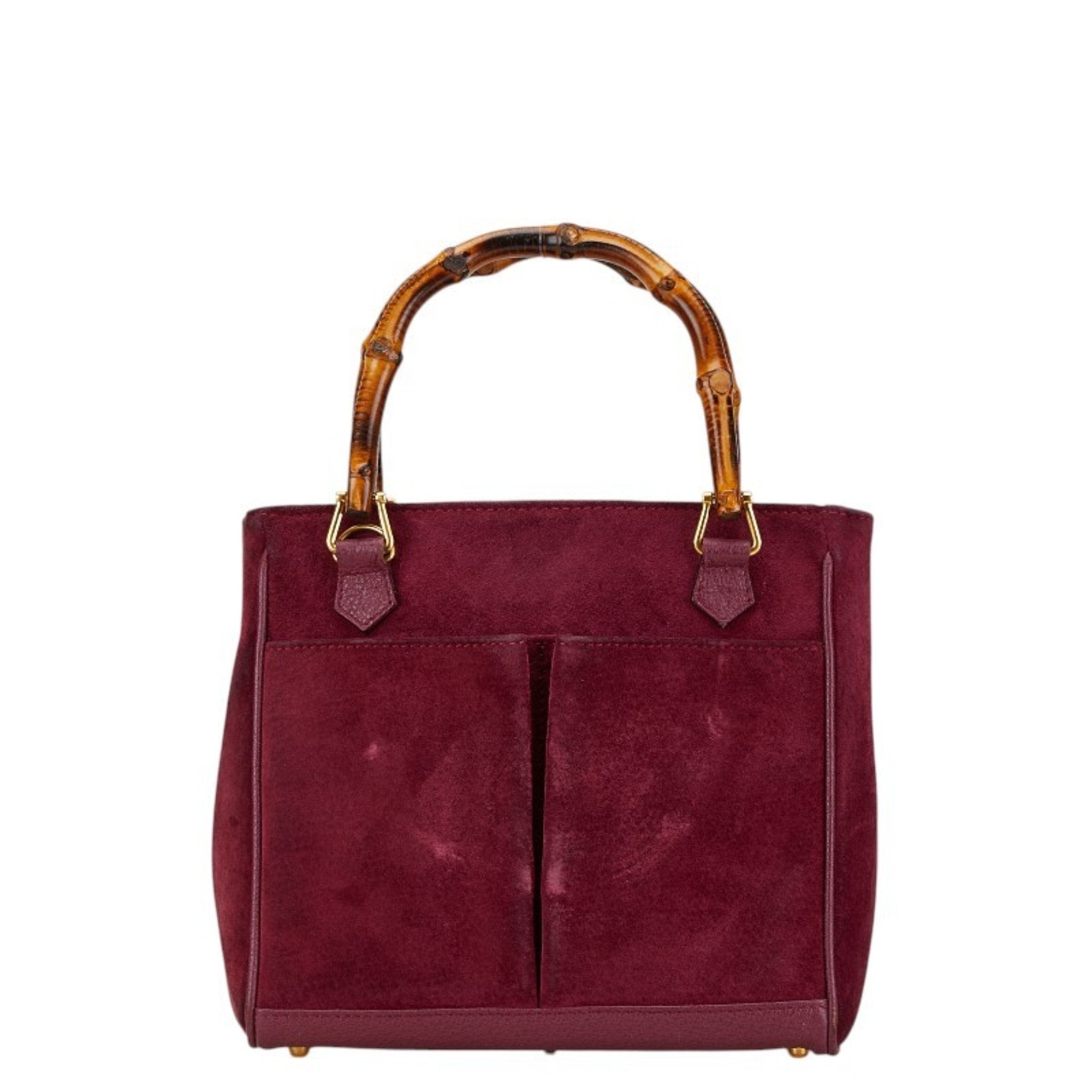 Gucci Brown Purple Suede Handbag (Pre-Owned)