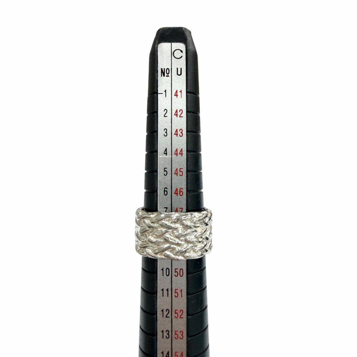 Hermes Silver Silver 925 Band Ring (Pre-Owned)
